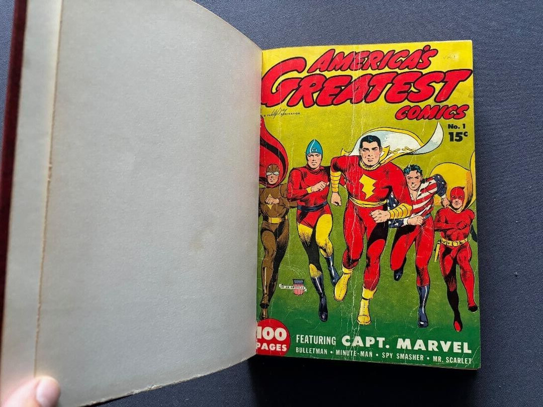 BOUND VOLUME AMERICA\'S GREATEST COMICS 1 2 3 4 FAWCETT CAPT MARVEL GOLDEN AGE 41