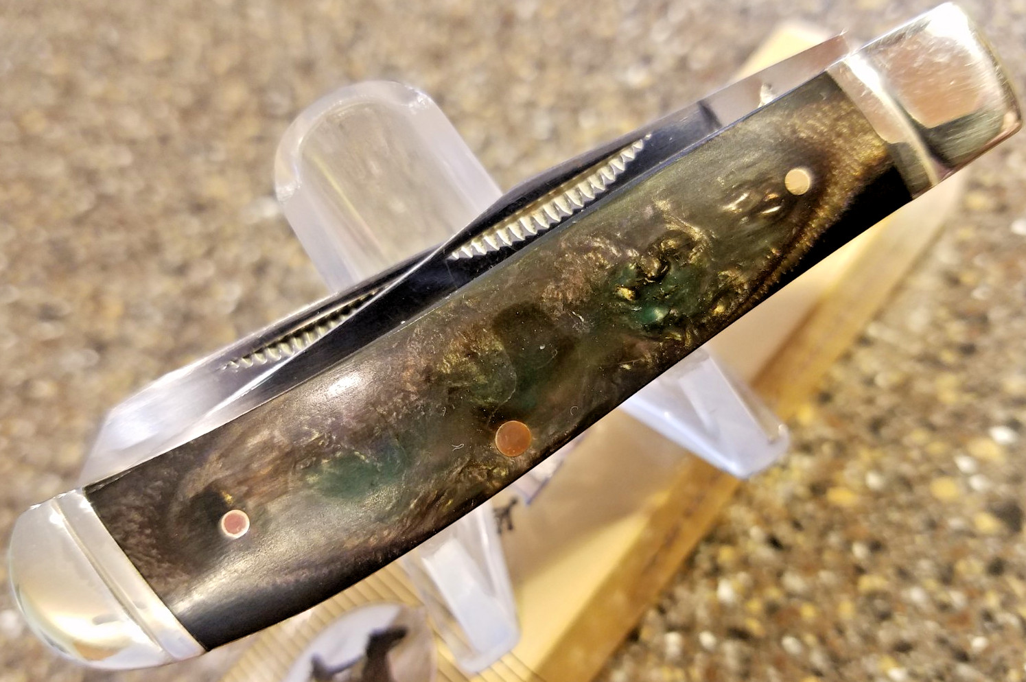 Rough Rider RR337,  Imit. Abalone Mini-Trapper, 3-1/2\