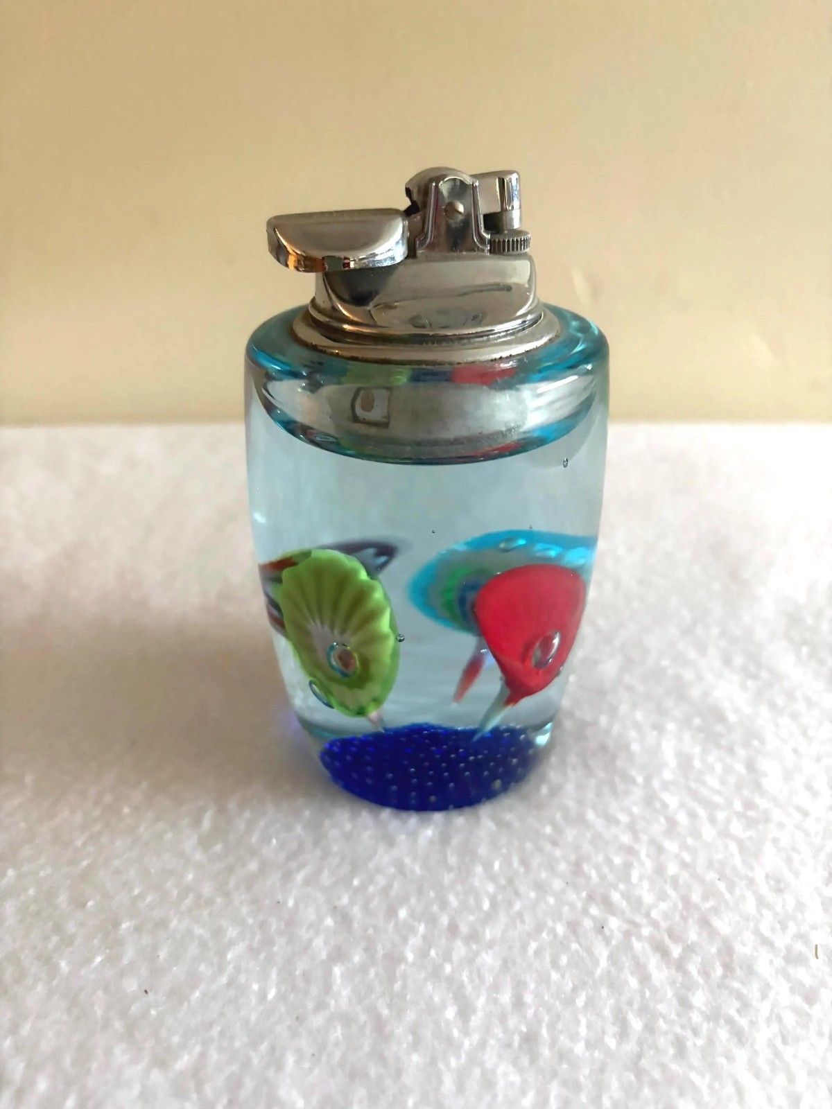 Vintage Decorative Lighter by Fratelli Toso. Murano Glass Trumpet Flower Lighter