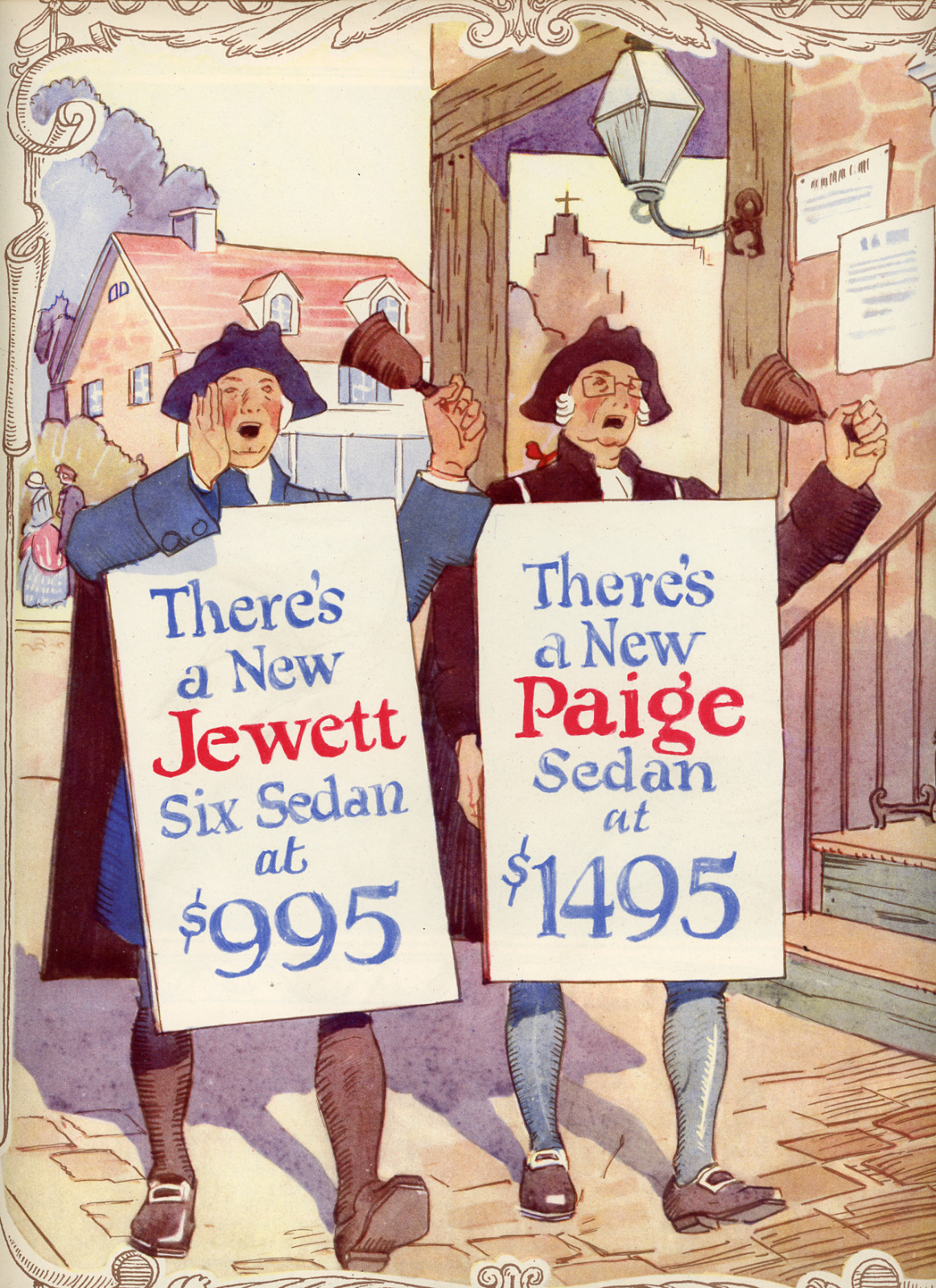 1926 Original Jewett-Paige Large 4-Pg Color Sales Brochure, Dealer Opportunities