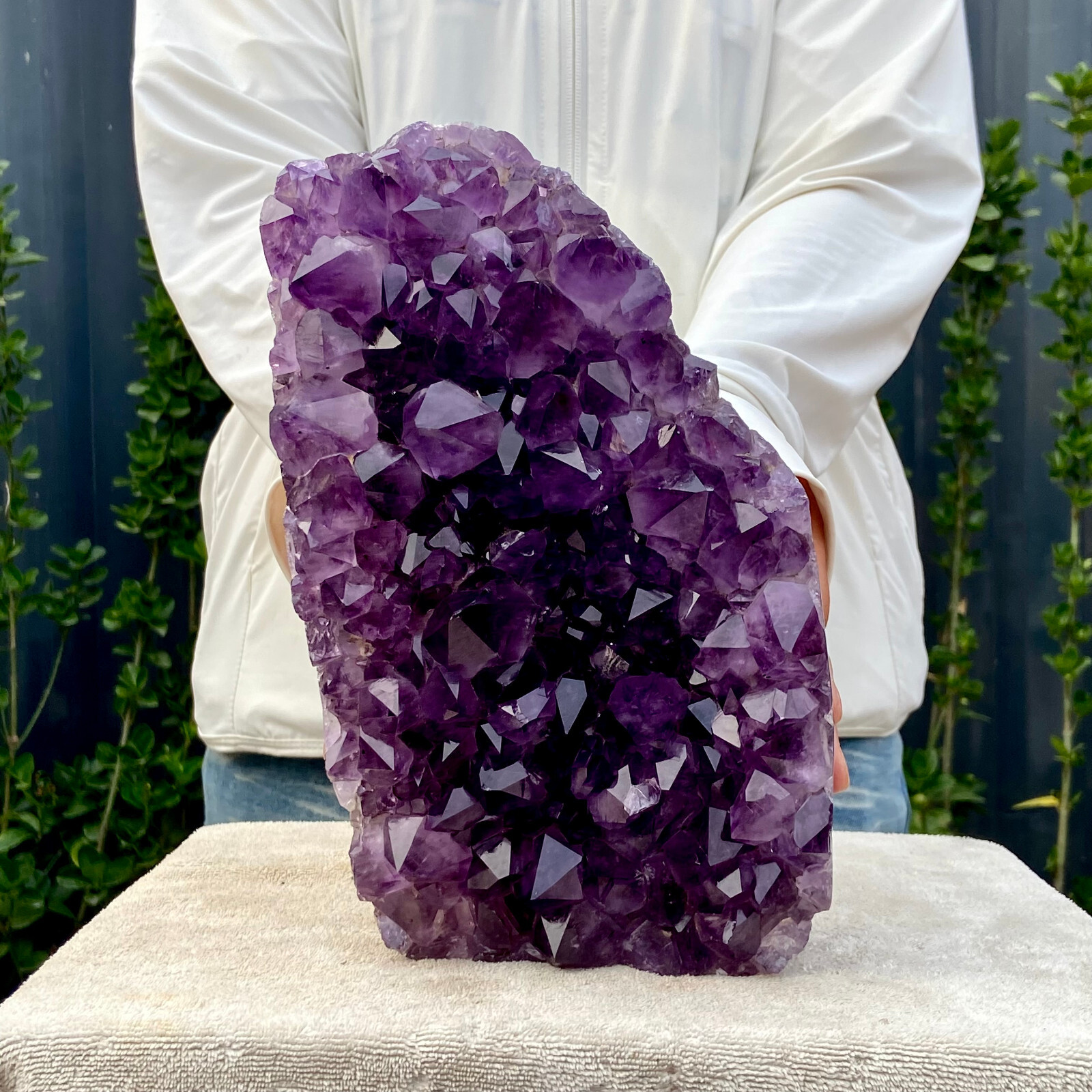 7.2LB Natural Amethyst geode quartz cluster crystal specimen Healing.