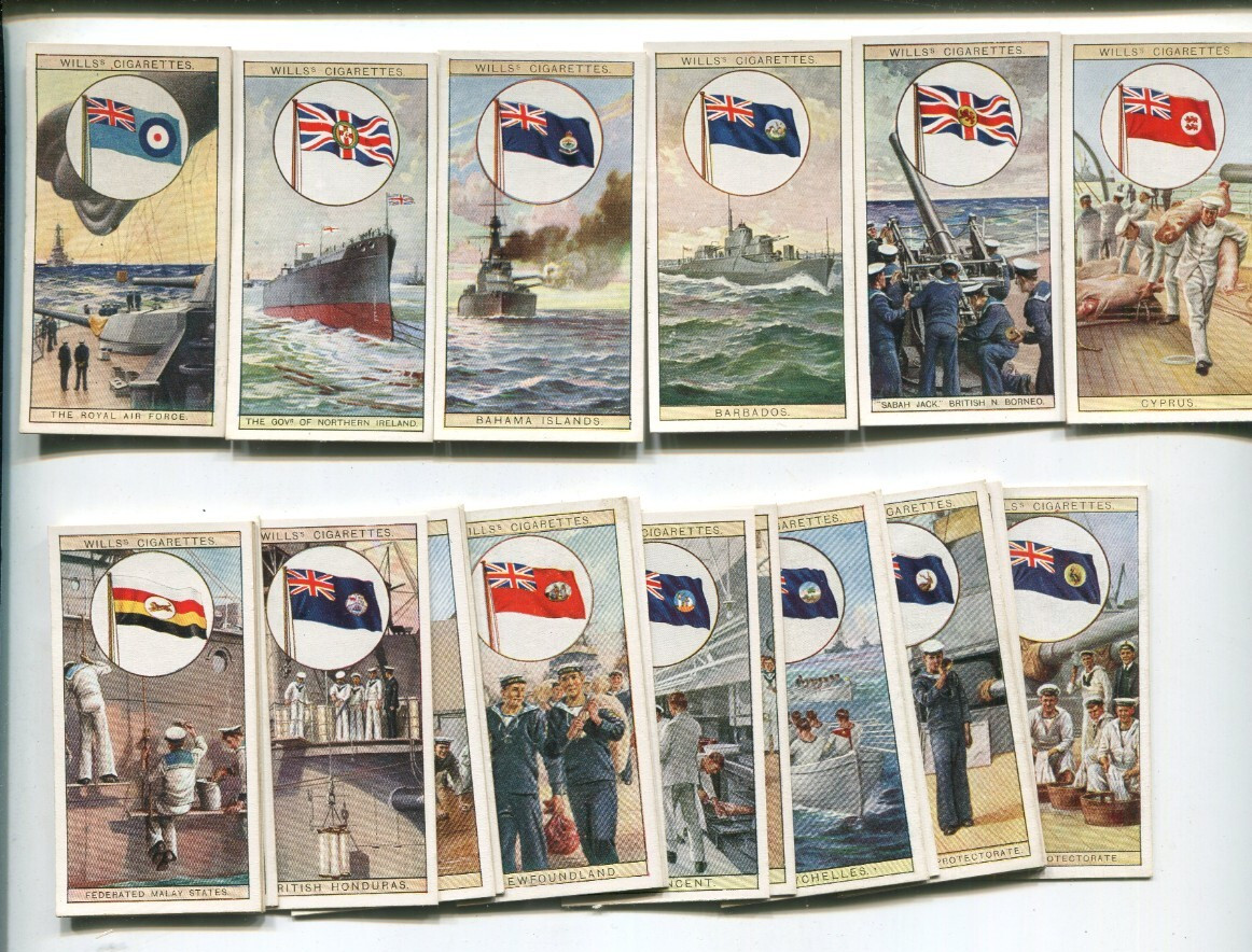 1929 W. D. & H. O. WILLS FLAGS OF THE EMPIRE 2ND SERIES 25 TOBACCO CARD SET