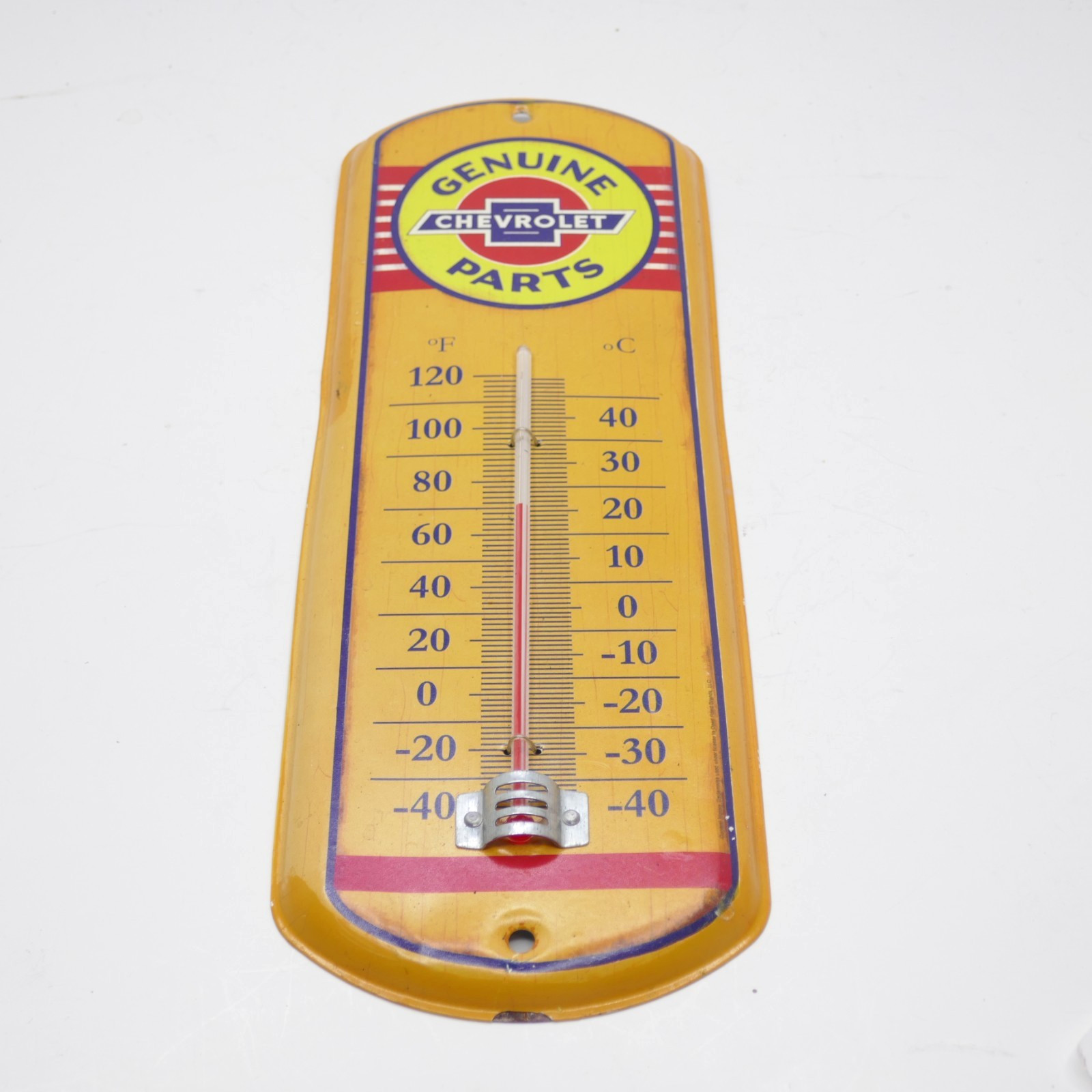 Chevrolet Genuine Parts Working Thermometer Sign Official GM Product 12” Tall