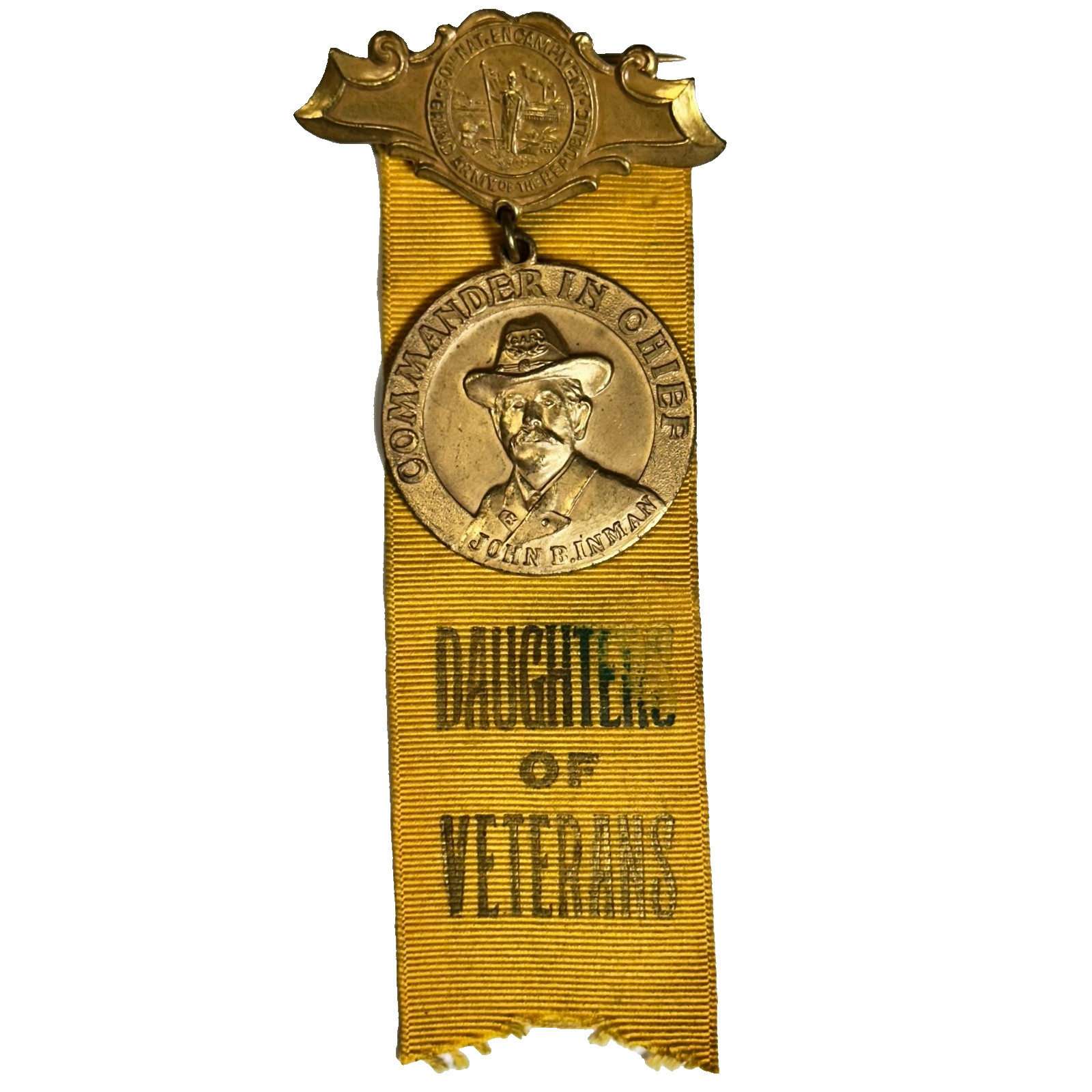 GAR Daughters of Civil War Union Veterans 1926 Encampment Pinback Ribbon 4.5\