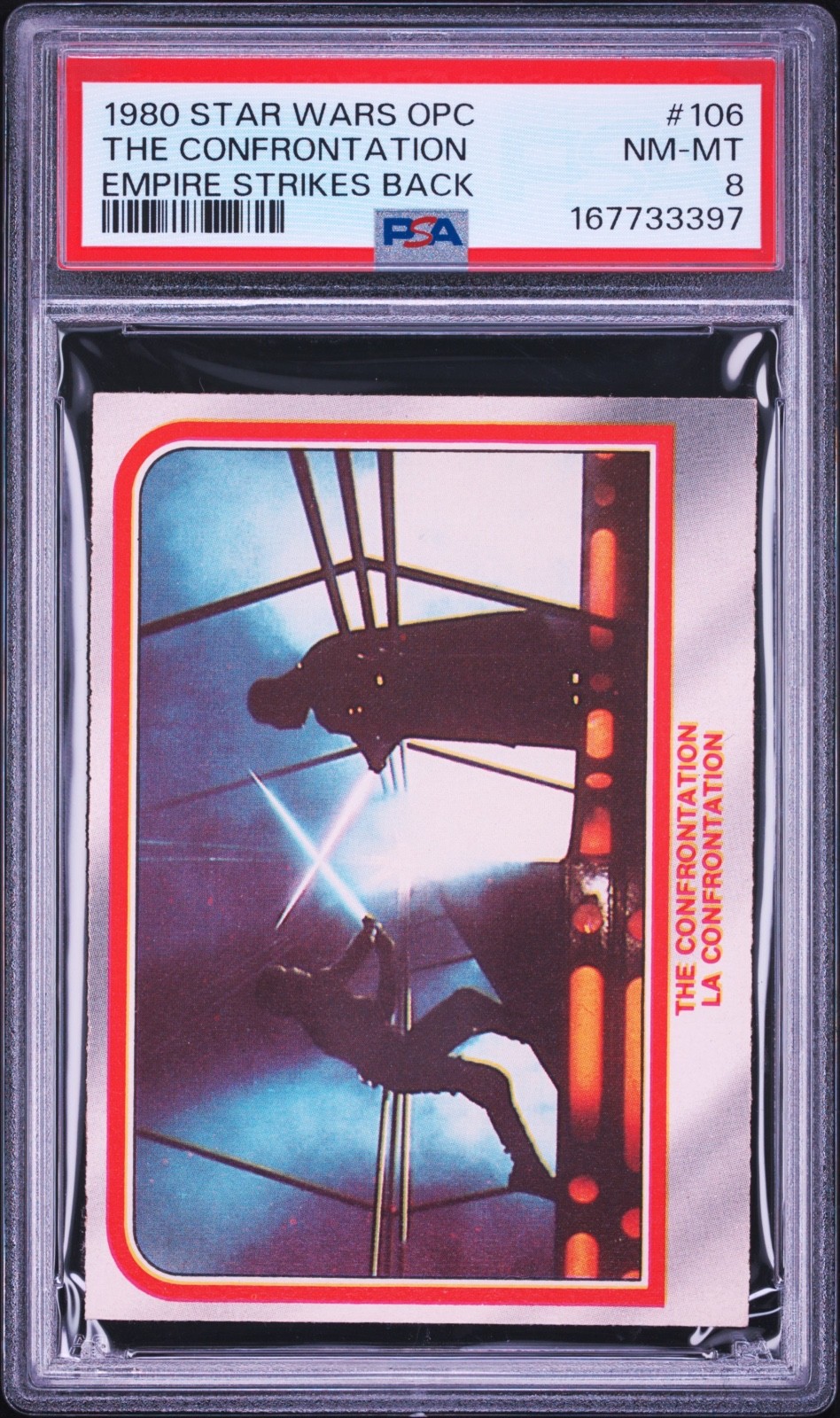 1980 Star Wars OPC #106 The Confrontation PSA 8--POP 7, 1 Higher