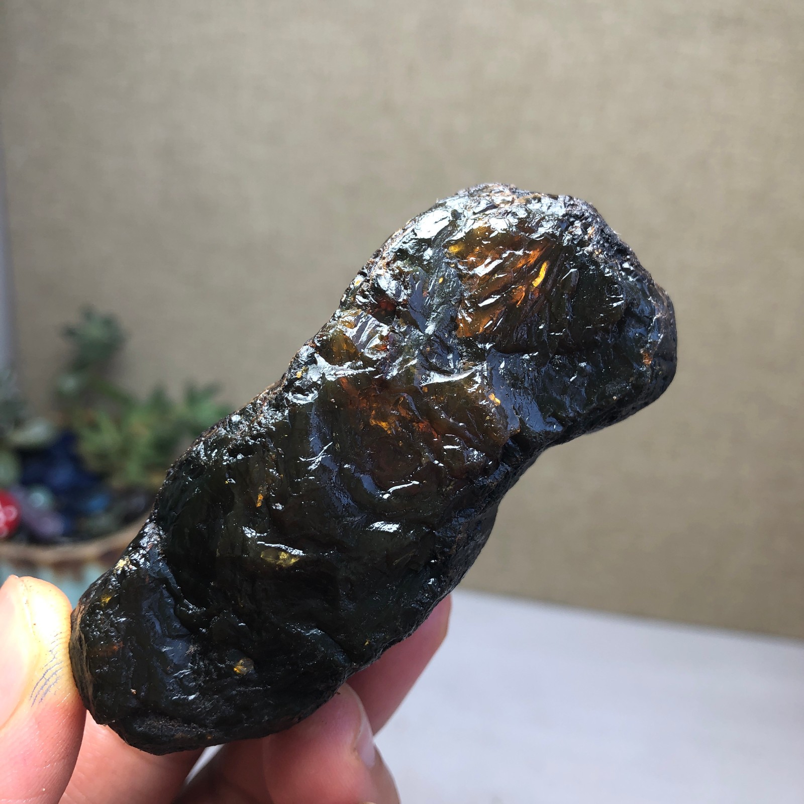 Superlight Natural Original amber rough semitransparent bulk gemstone 56g A5918
