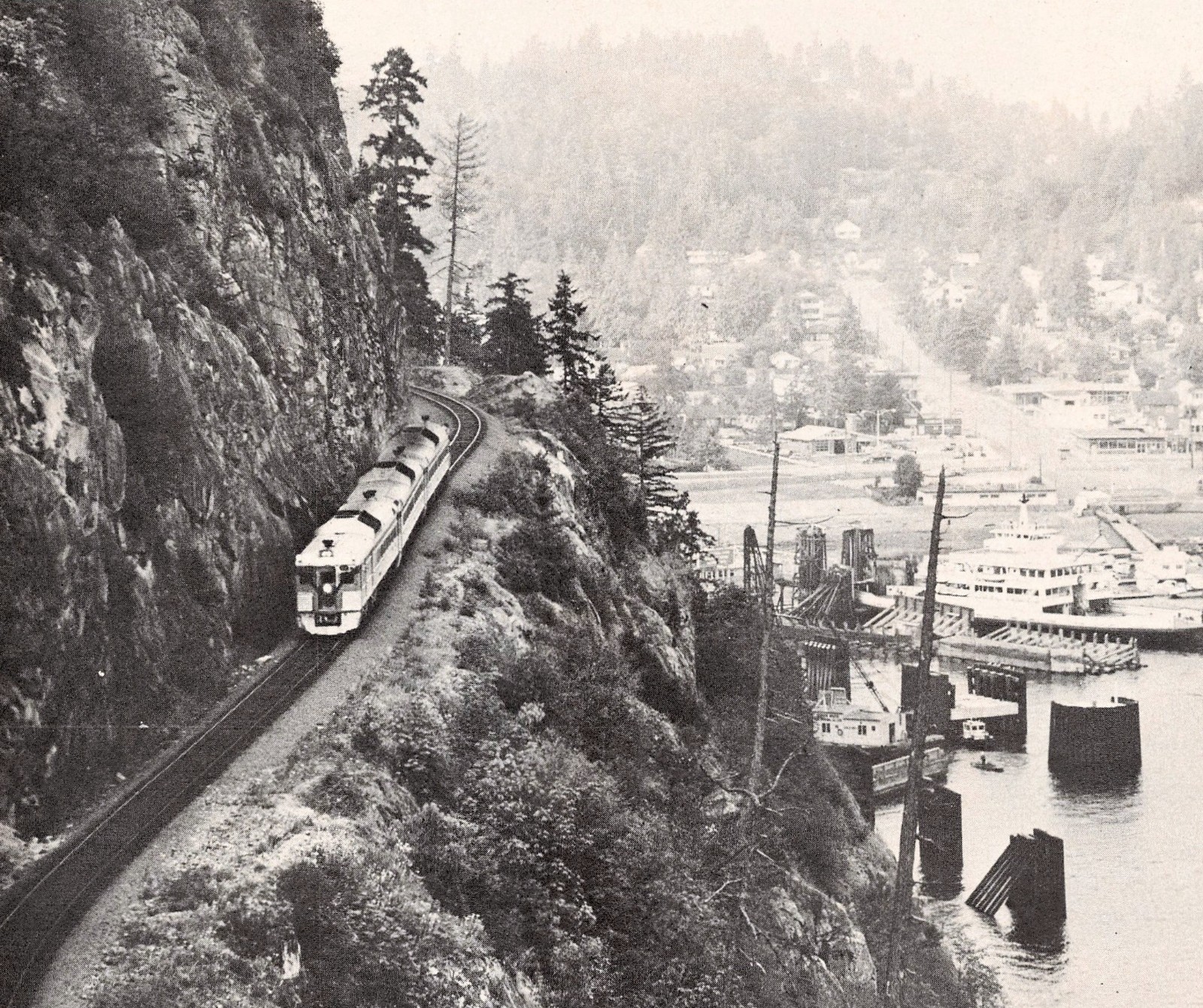 PGE No 1 Horseshoe Bay Howe Sound RDC RS-18 Logger Run Squamish Vtg Mag Image