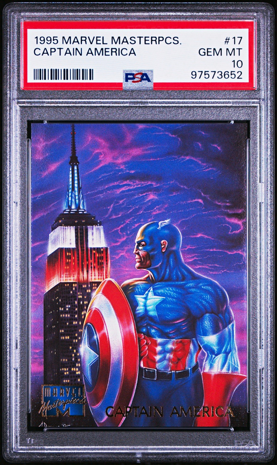 1995 Marvel Masterpcs. Captain America #17 PSA 10 Gem MT Graded Card