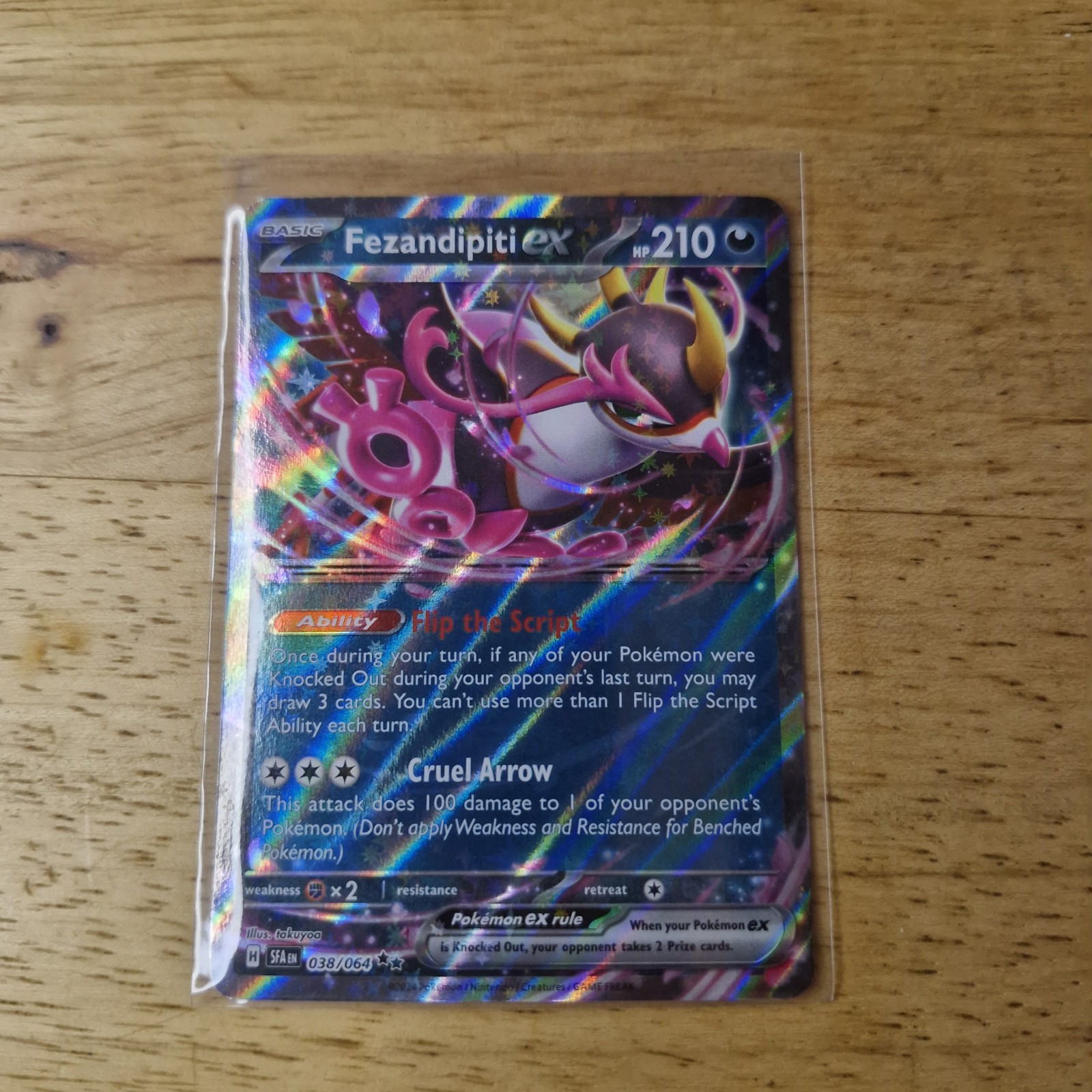 Pokemon TCG Fezandipiti ex 38/064 SV Shrouded Fable Double Rare Holo 