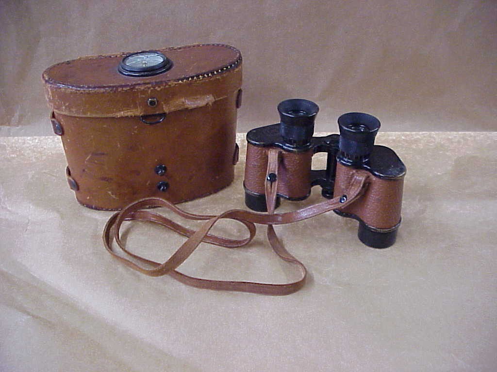 WWI BAUSCH & LOMB US ARMY SIGNAL CORPS BINOCULARS WITH COMPASS