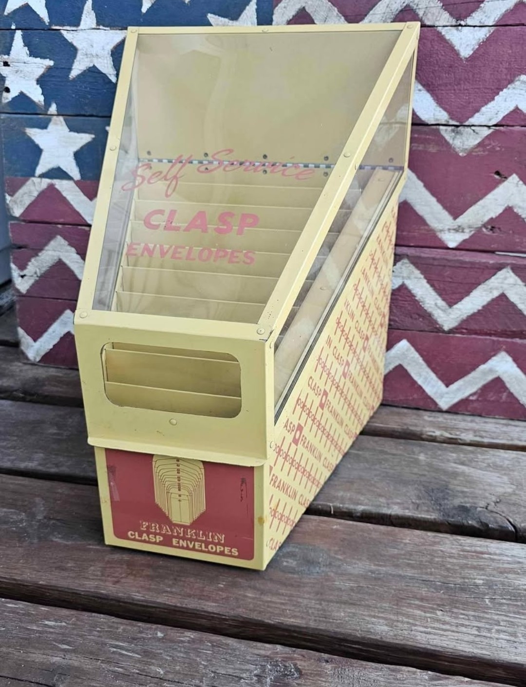Vintage Franklin Clasp Envelope Store Display Hard to Find