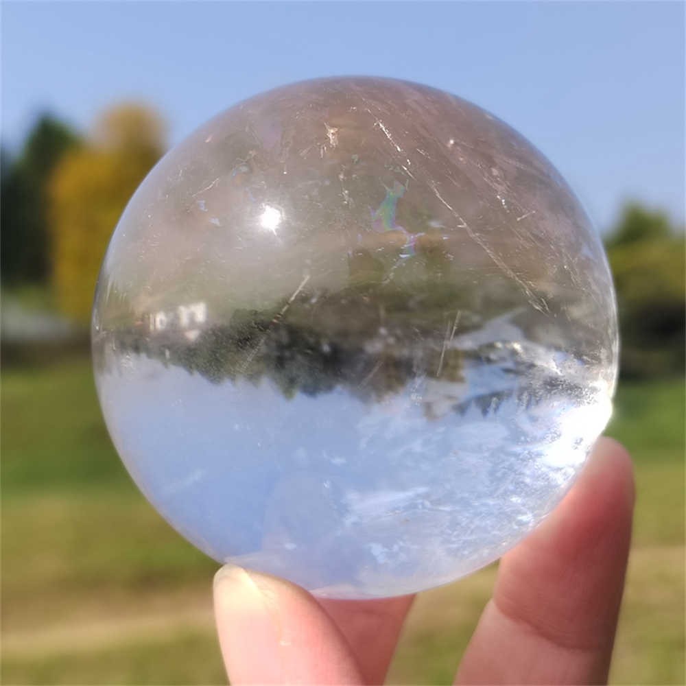 310g Natural Clear Quartz Ball Quartz Crystal Sphere Reiki Crystal Decor Gift