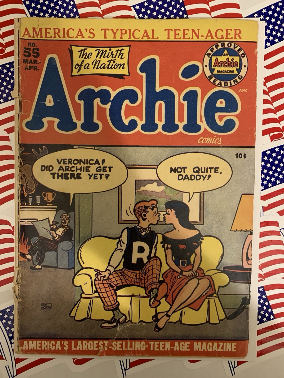 Archie Comics #55 1952 Golden Age Veronica Innuendo Cover VG- Detached at BS