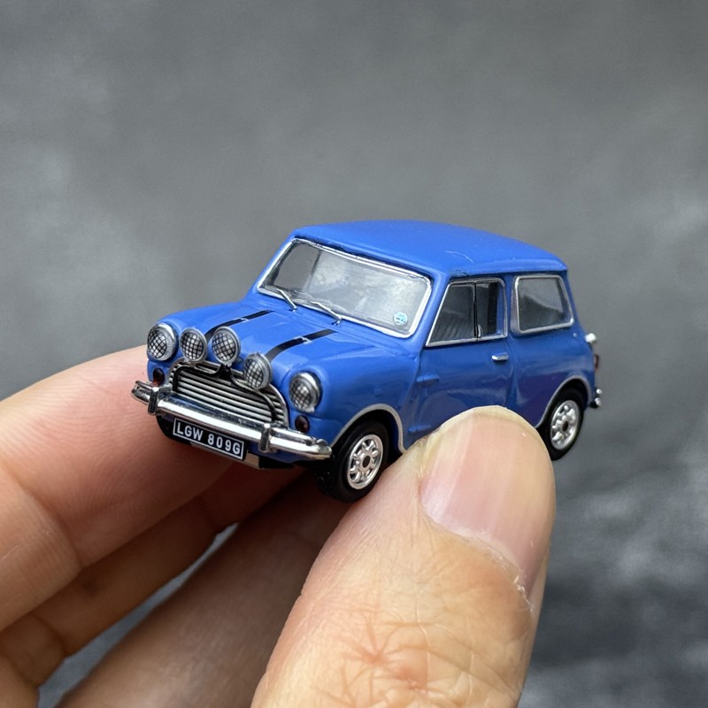 1/64 Morris Cooper S Blue Diecast Alloy – Detailed Craftsmanship Model Car