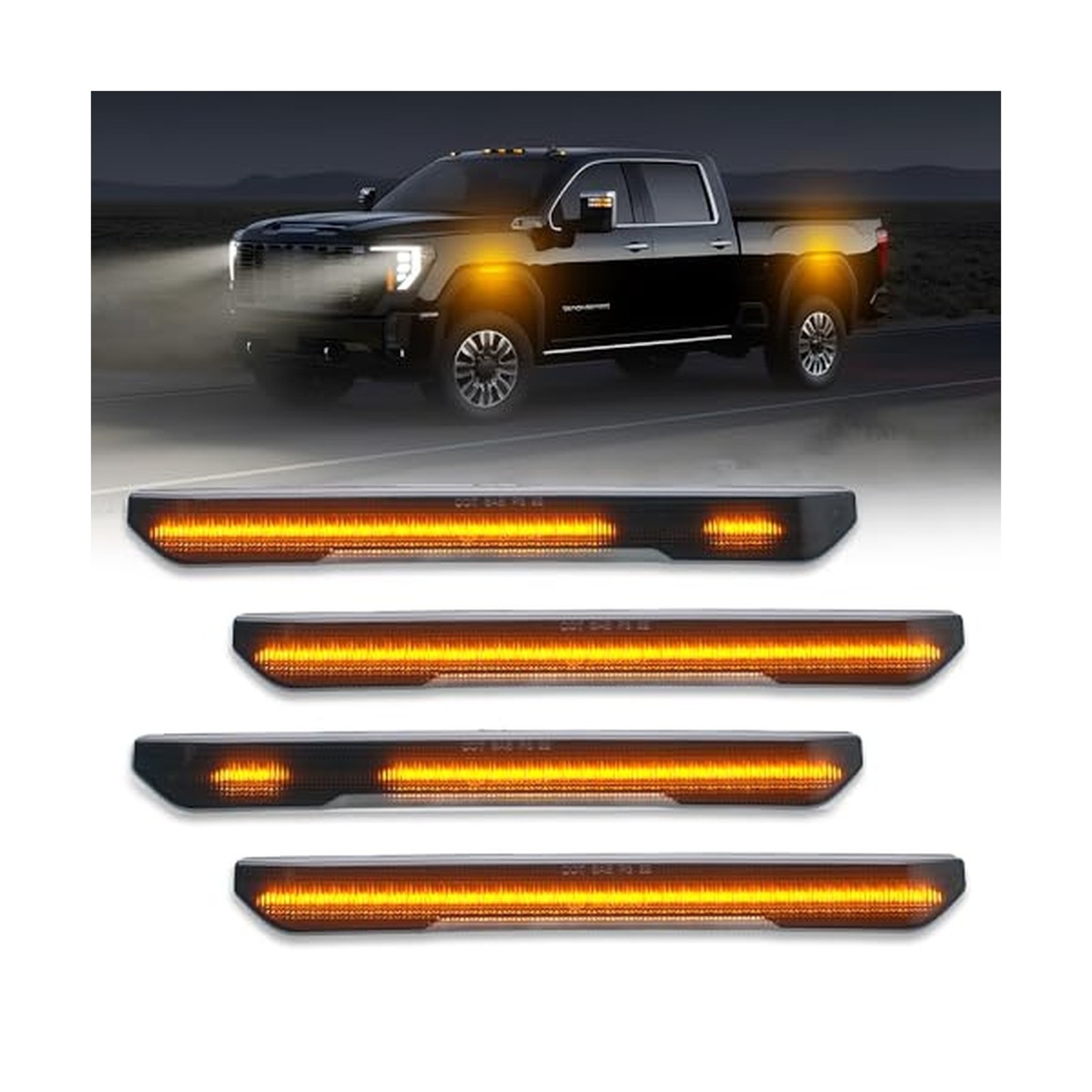 Sequential Amber LED Side Marker Lights for GMC Sierra 2500HD Sequential Amber LED Side Marker Lights for GMC Sierra 2500HD