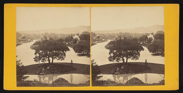 Photo:Paris France Bois de Boulogne Longchamp Windmill 1860s Stereo View