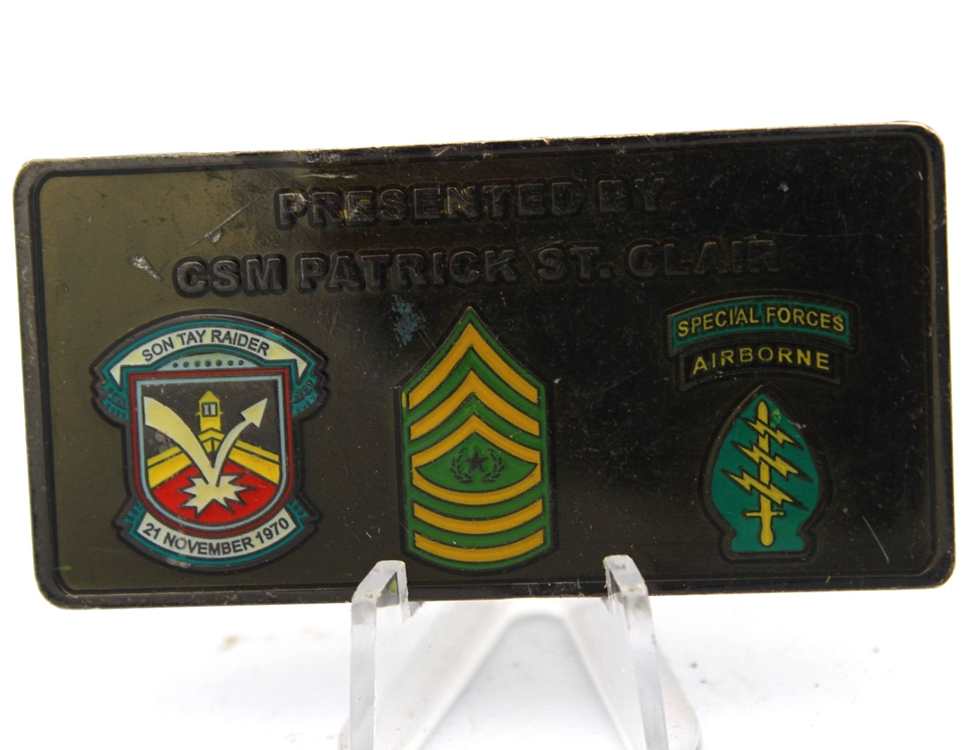 CSM Patrick St Clair Son Tay Raider Special Forces Challenge Coin 2.5