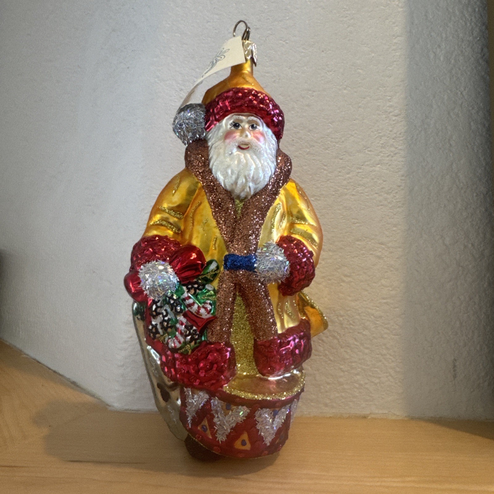 Vintage Larry Fraga Ornament, Glitter Series. Made In Poland.