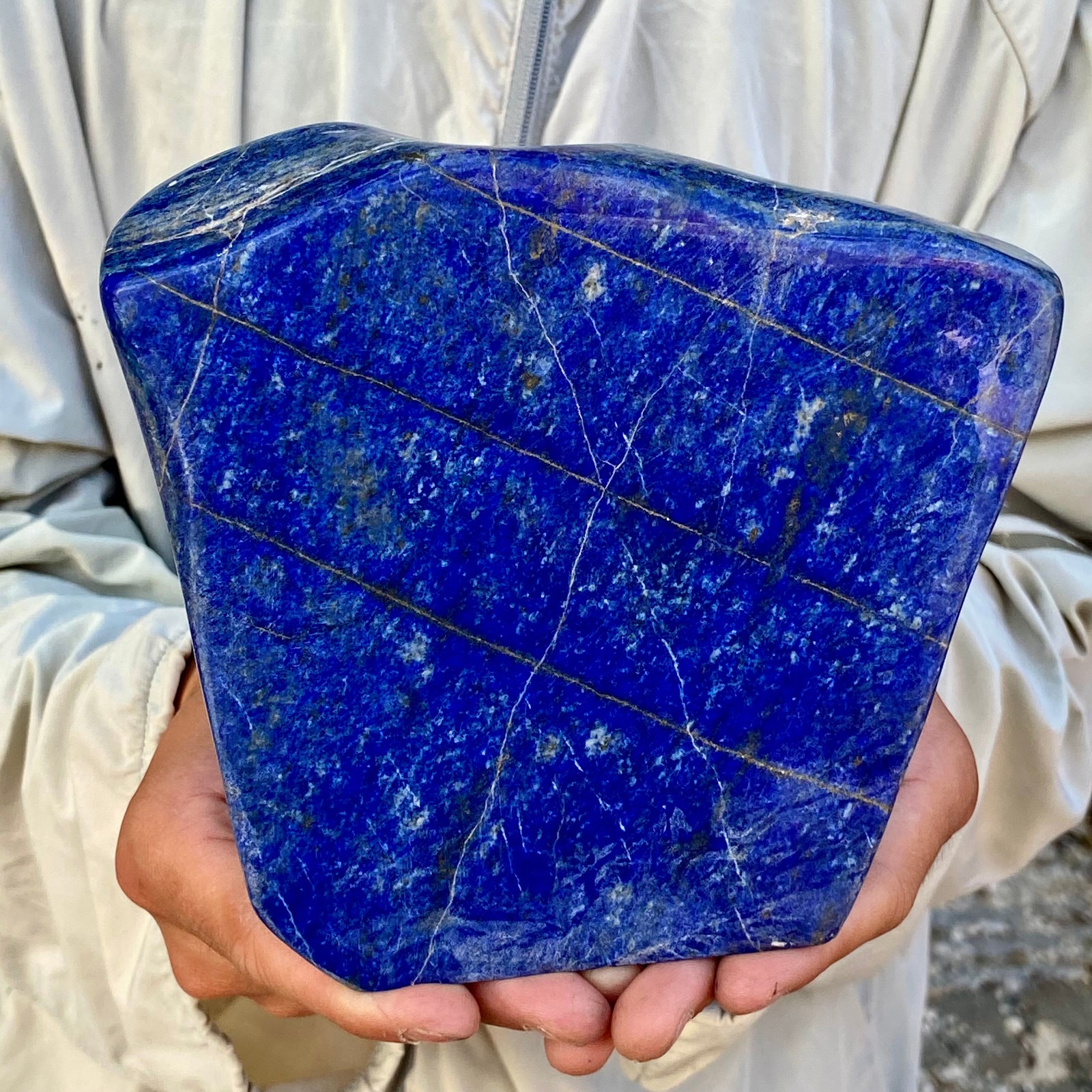 4.71LB TOP Natural Lapis Lazuli jasper quartz crystal Furnishing articles