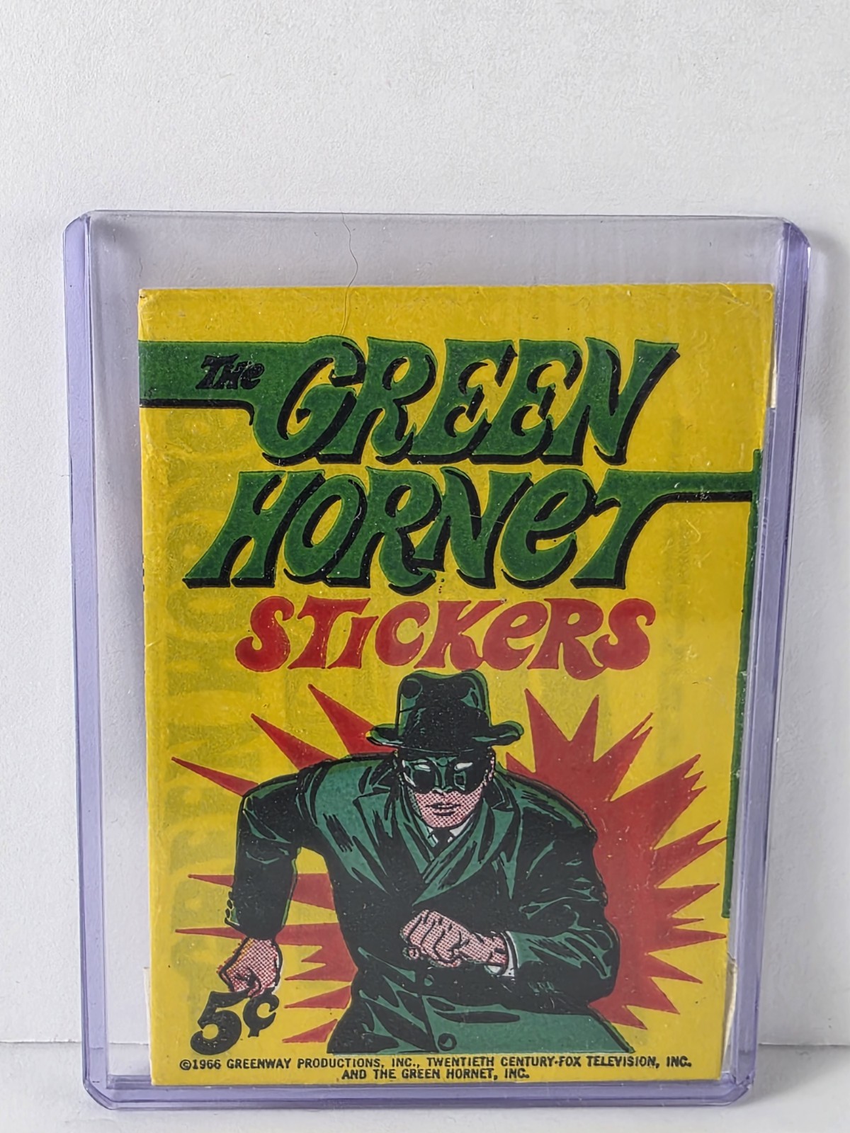 RARE  UNOPEN   1966 TOPPS GREEN HORNET STICKERS WAX PACK