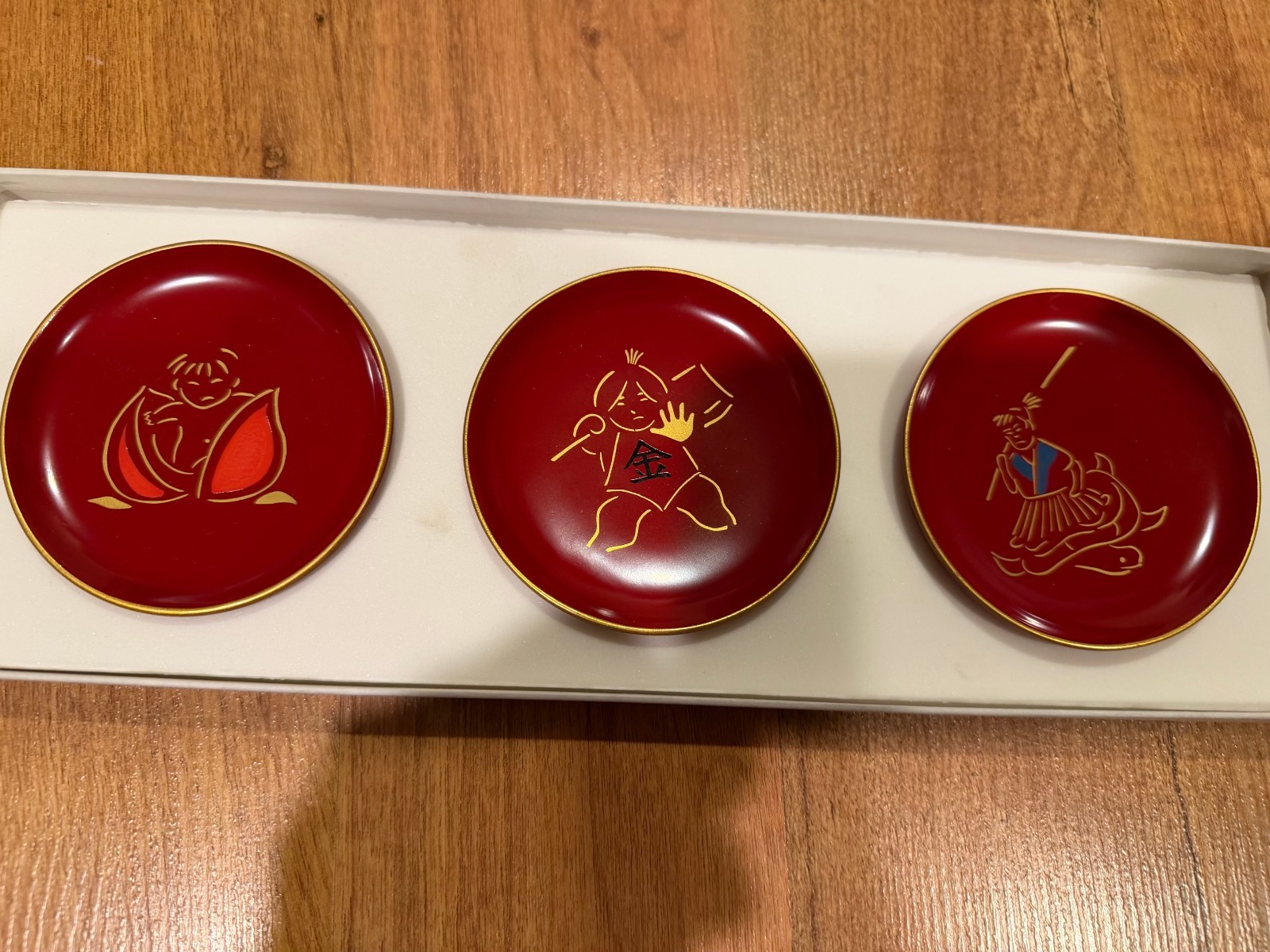 ZOHIKO Urushi Vintage Japanese Plates Kyoto Lacquer Art Lacquerware Set of 3