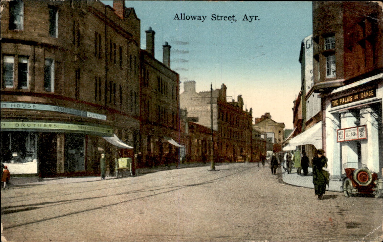 Ayr Scotland Street Scene Alloway Street The Milton c1920s-30s Vintage Postcard