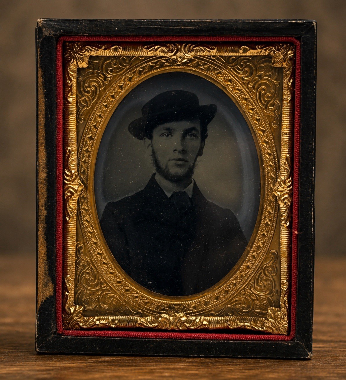 Antique 19th Century Cased Portrait of Gentleman – Possible Daguerreotype