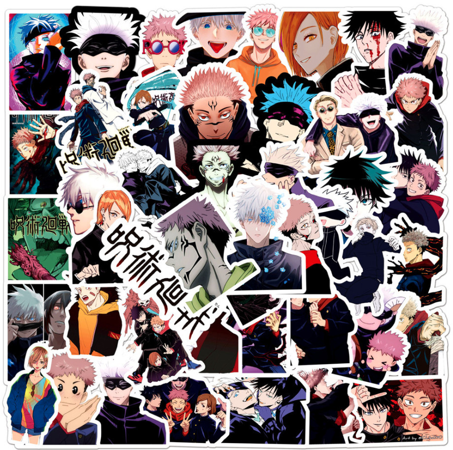 Mix 50 PCs Jujutsu Kaisen Anime Luggage Notebook Laptop Sticker-No Duplicate