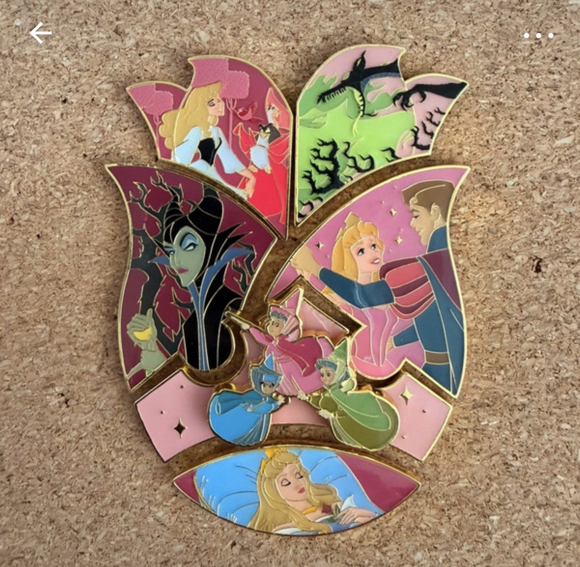 COMPLETE  Loungefly Disney SLEEPING BEAUTY Rose Blind Box Puzzle 6 PIN SET - NEW