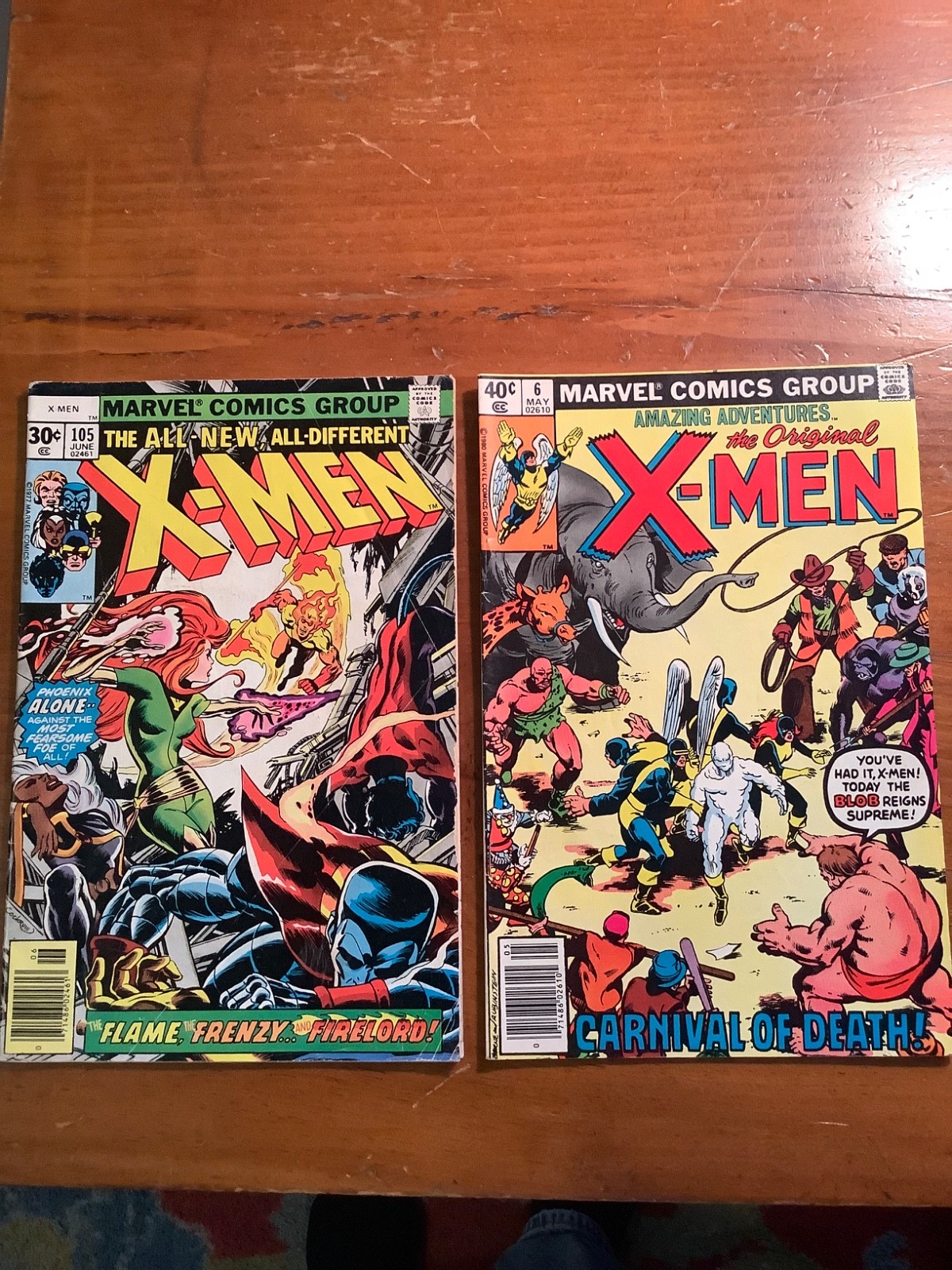 X-Men #105 VG & Amazing Adventures #6 VF, Lot Phoenix Firelord Blob Marvel / MCU