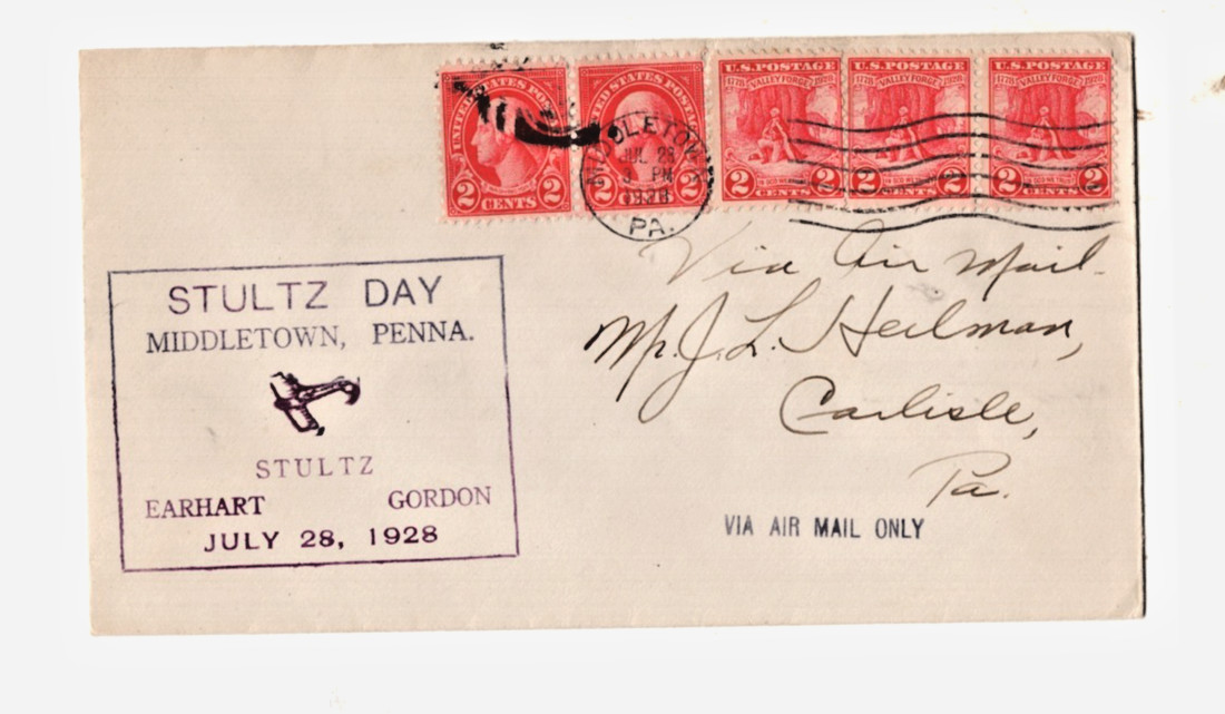 AMELIA EARHART, GORDON + STULZ APPEARED AT STULZ DAY,MIDDLETOWN PA, JULY 28 1928