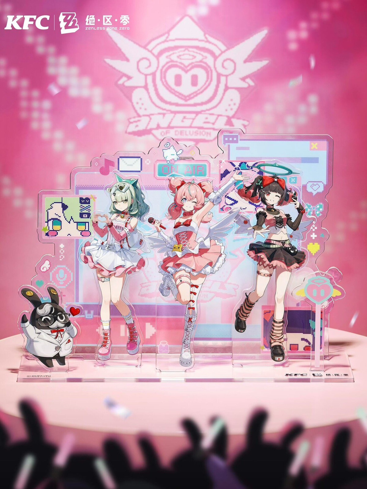 Official Zenless Zone Zero Aria Angels of Delusion Acrylic Stand Badge Pendant