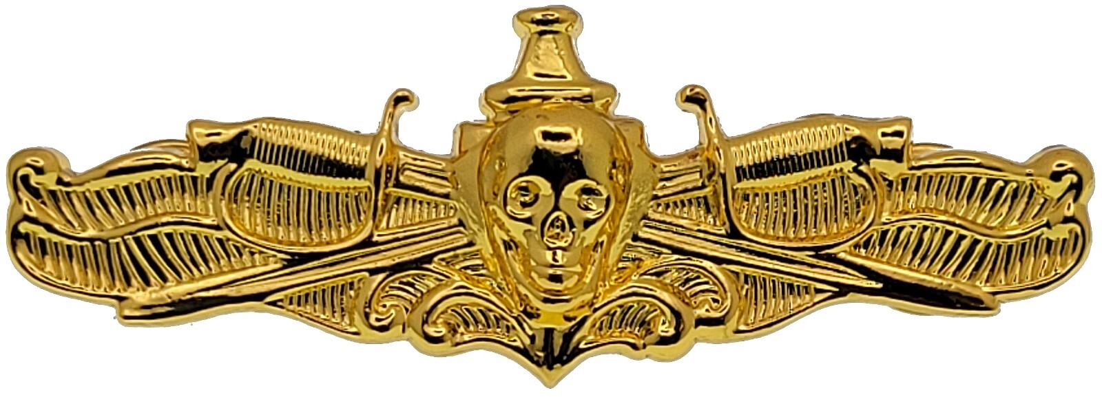 US Navy Surface Warfare Officer Skull Badge USN SWO Insignia Naval GOLD Pin
