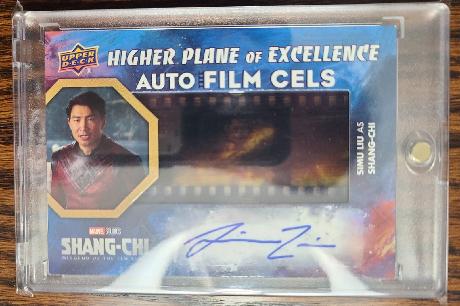 2023 UD Marvel Shang-Chi Ten Rings Simu Liu Higher Plane Film Cel Auto #/100