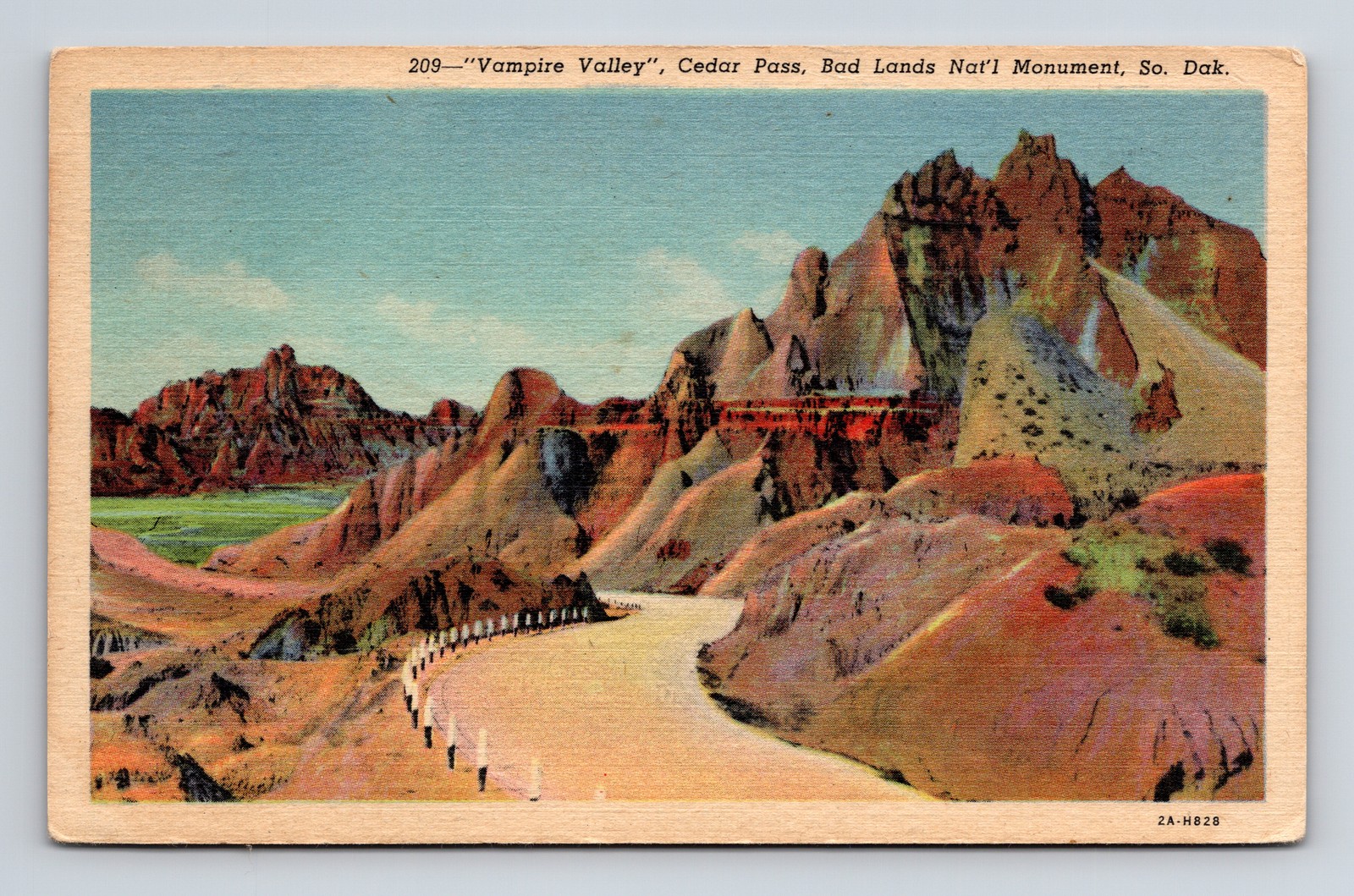 c1932 Linen Postcard Cedar Pass SD South Dakota Vampire Valley Bad Lands c1932 Linen Postcard Cedar Pass SD South Dakota Vampire Valley Bad Lands
