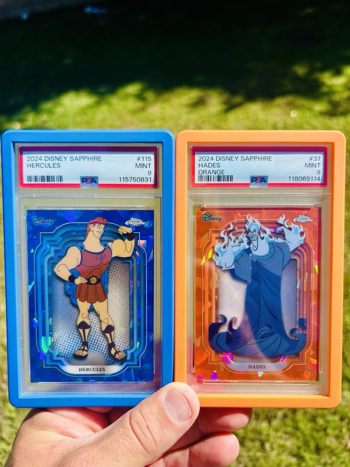 2024 Topps Chrome Disney Sapphire - Hercules PSA 9 - Hades Orange /25 PSA 9 Lot