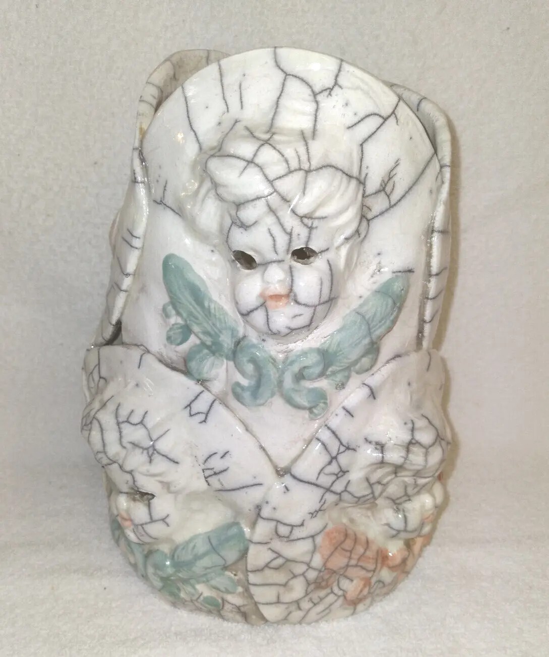 Haunted Creepy Doll Head Vase / Planter  8.5\