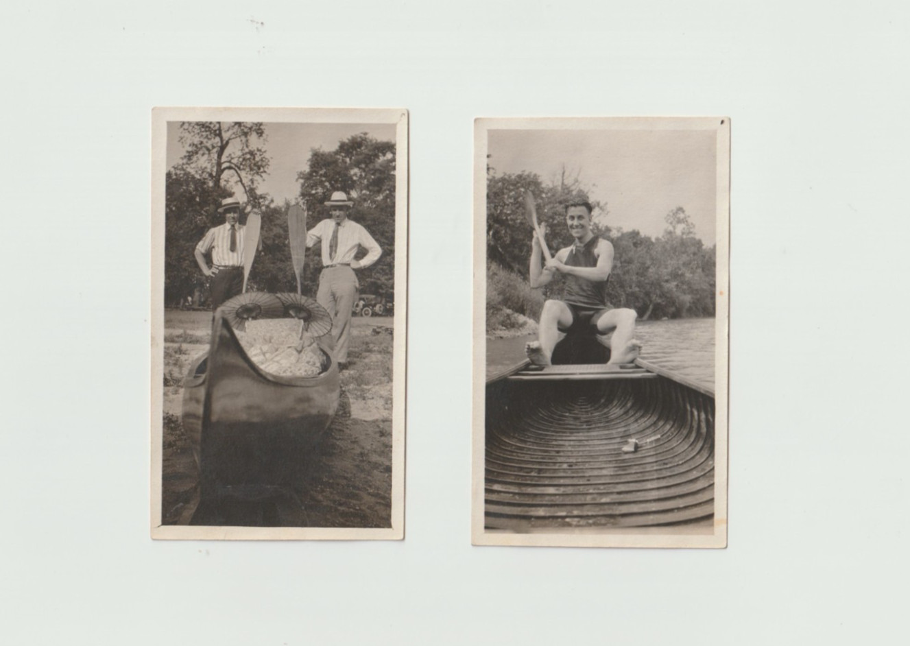 c1910s Lot x2 Photo Handsome Young Men Swim Suit Feet Gay Int
