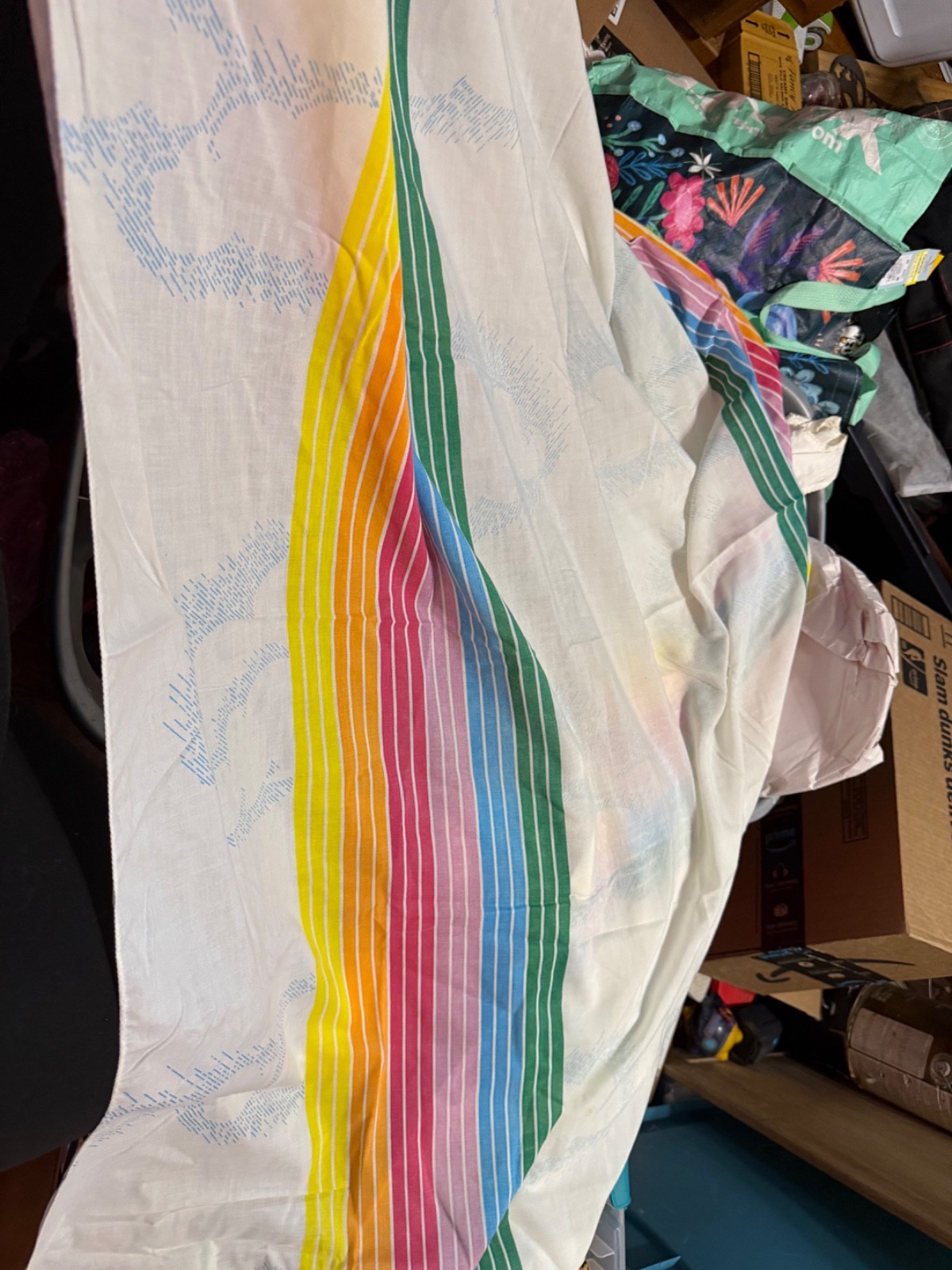 Vtg Pacific Canadian Sunset Rainbow Cloud Double/Twin Sheets 2 Pillowcases