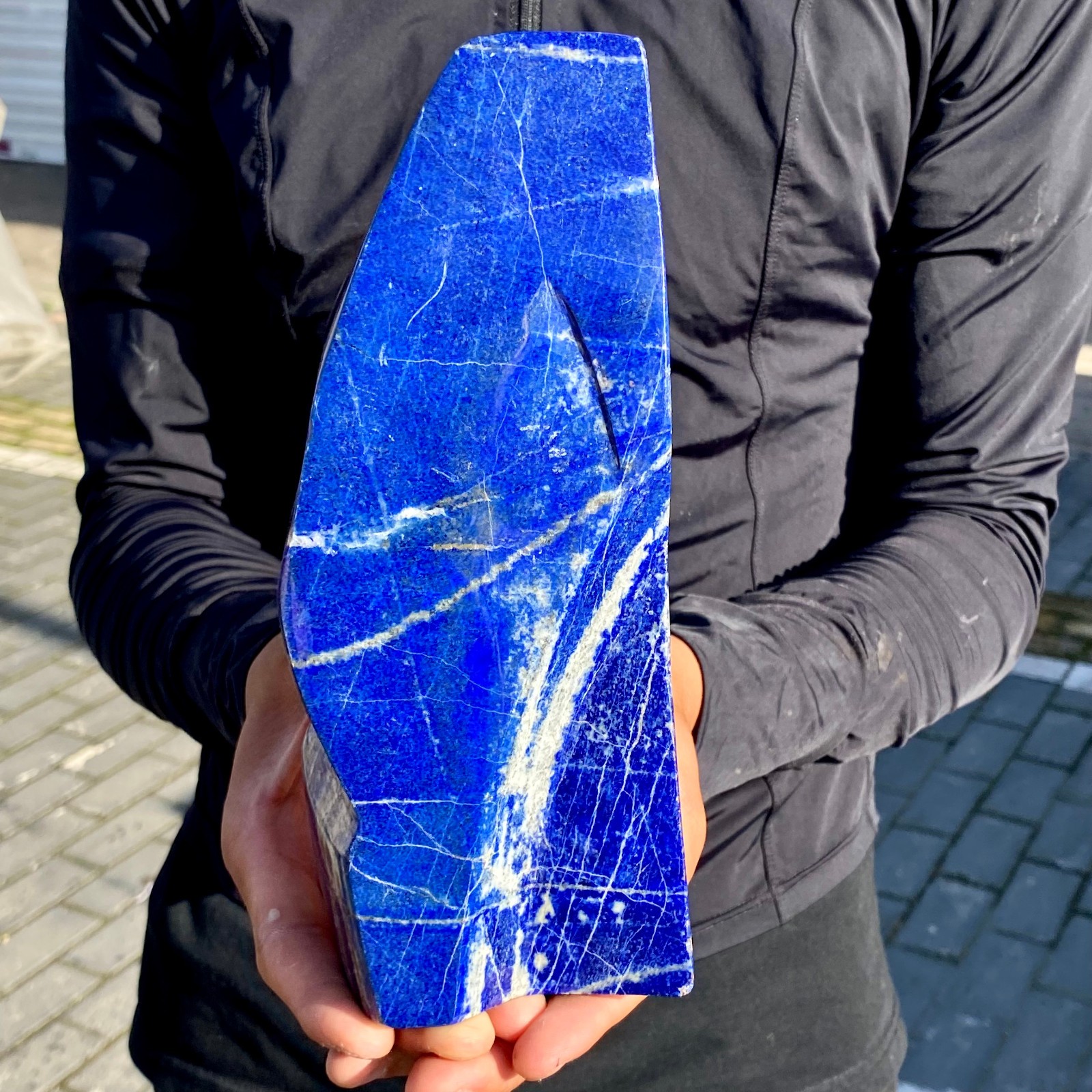 4.71LB TOP Natural Lapis Lazuli jasper quartz crystal Furnishing articles