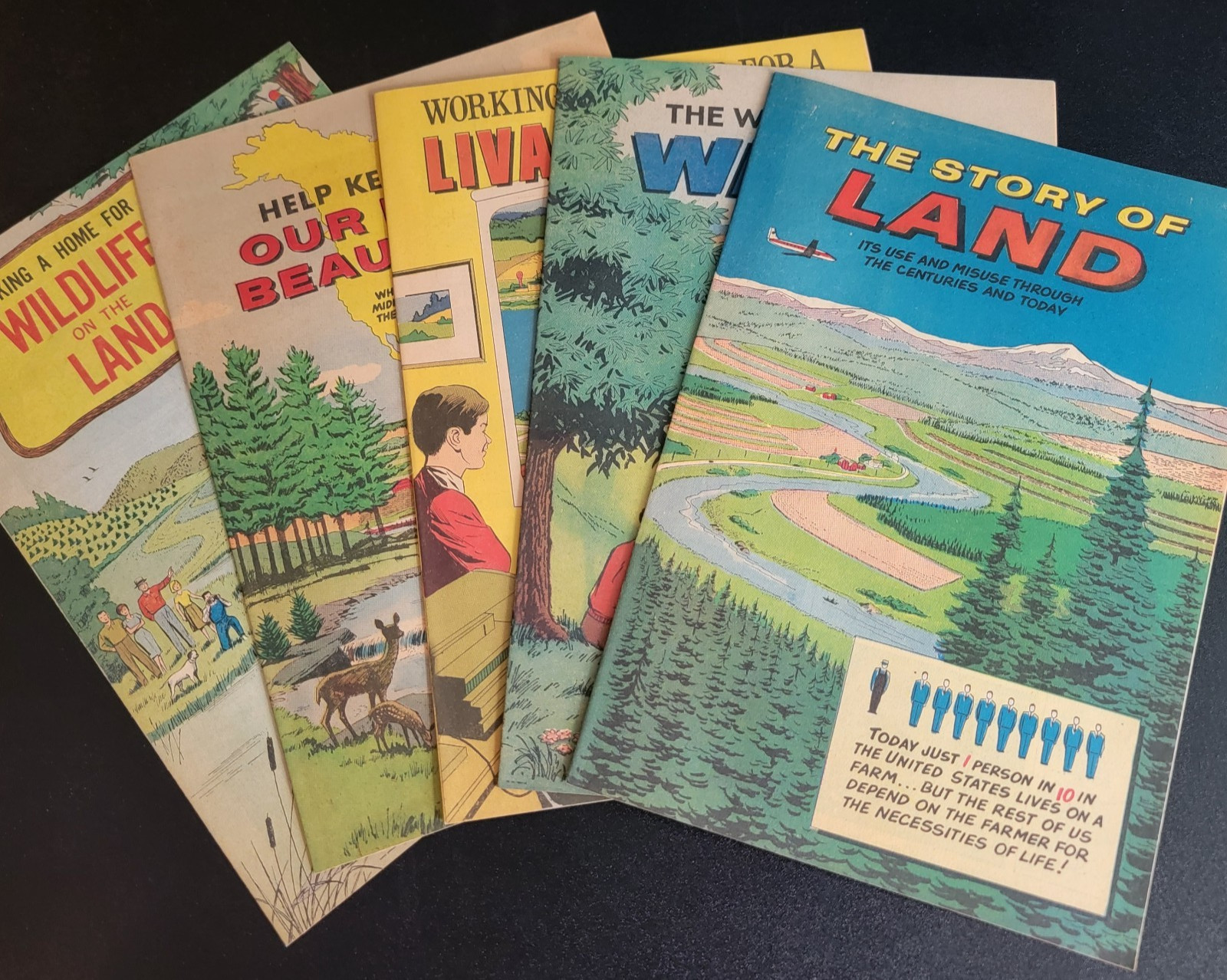 Lot of 5 Soil Conservation Society Of America Comic Books 1966 1970 1971