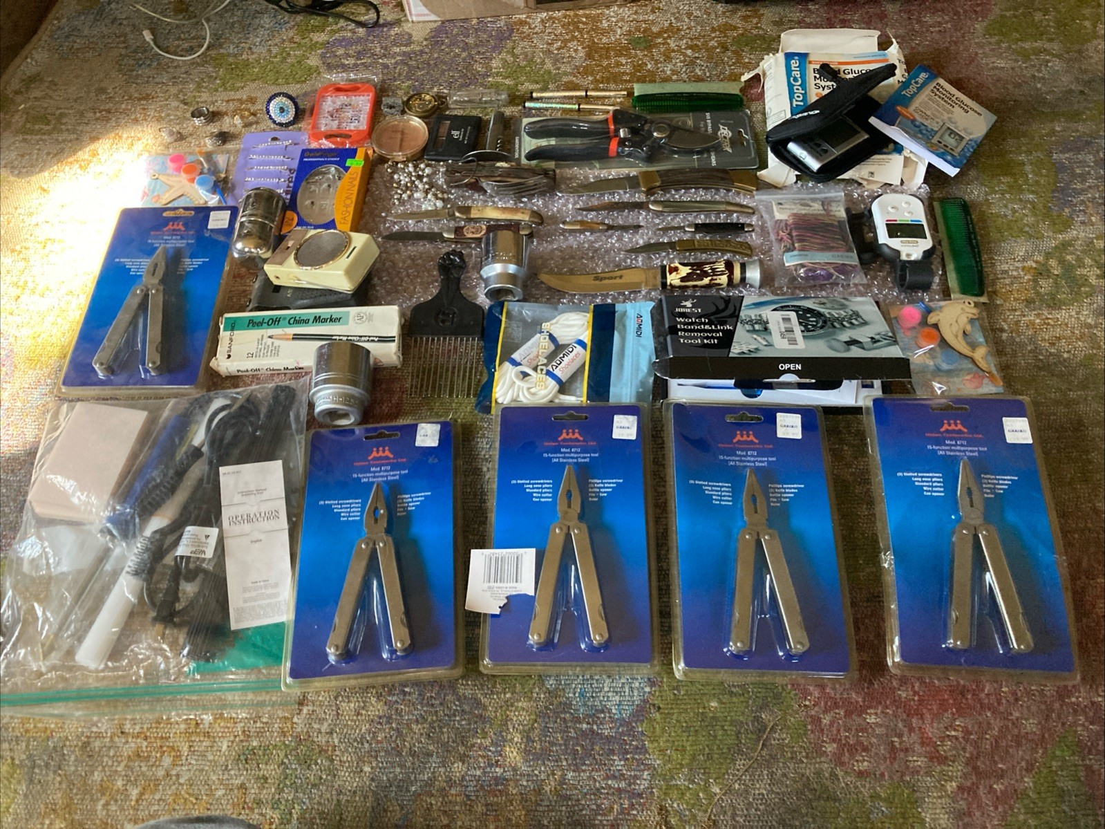 Huge Mix Lot Tools/Sockets /Costume Jewelry/Glucose/Watch Band Kit/Solder Kit ++