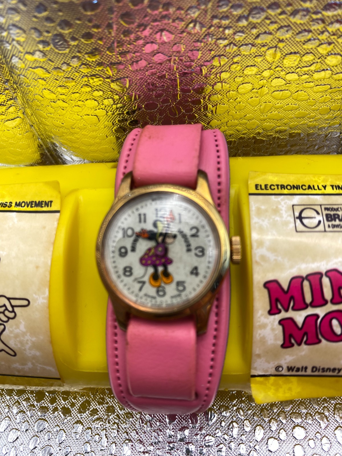 Minnie Mouse, NEW, Vintage, 1970\'s Walt Disney Productions, Bradley Time Watch