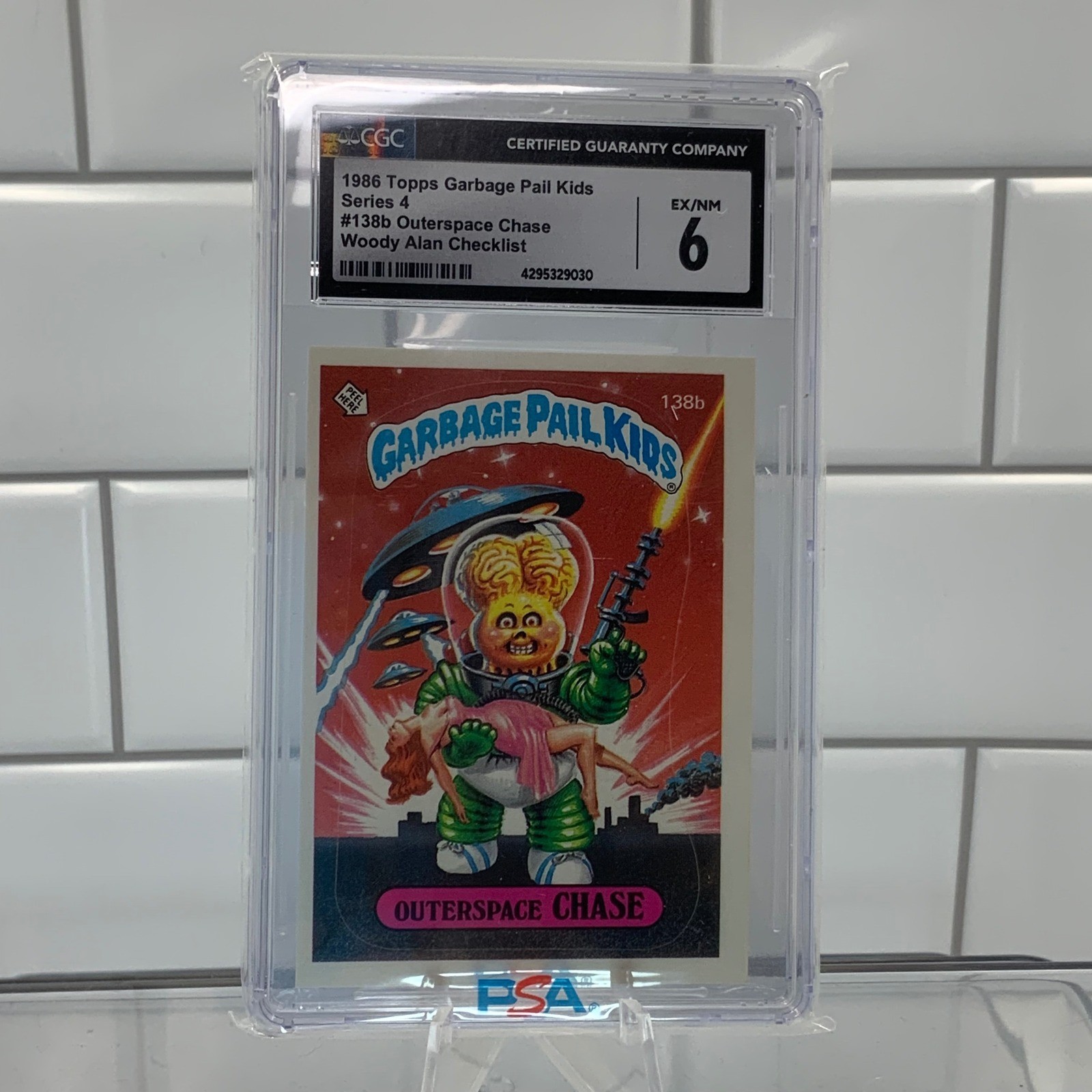 Vintage Topps 1986 Garbage Pail Kids 138b Outerspace Chase Graded CGC 6
