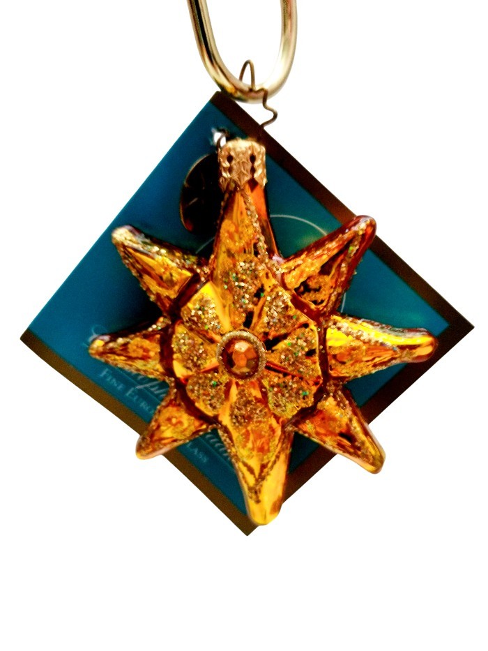Christopher Radko - Resplendence Gem #1012592 *Gold Variation* Jeweled Star