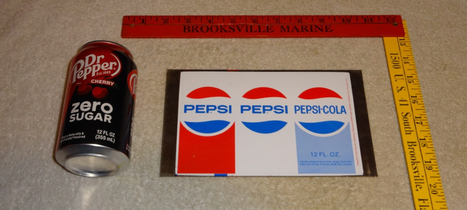 VINTAGE ANTIQUE ORIGINAL PEPSI COLA SODA 🥤 CAN METAL SIGN WISCONSIN ADVERTISING