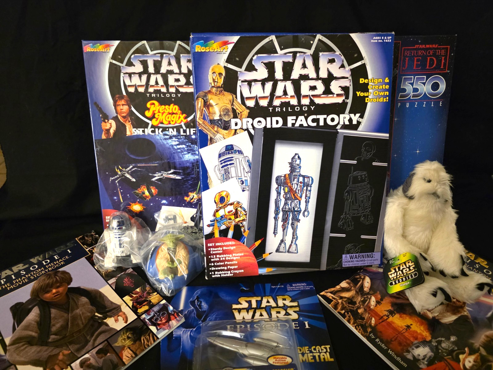 VINTAGE STAR WARS PUZZLE,DROID FACTORY,PRESTO MAGIX, MICRO M,SCRAPBOOK,STORYBOOK