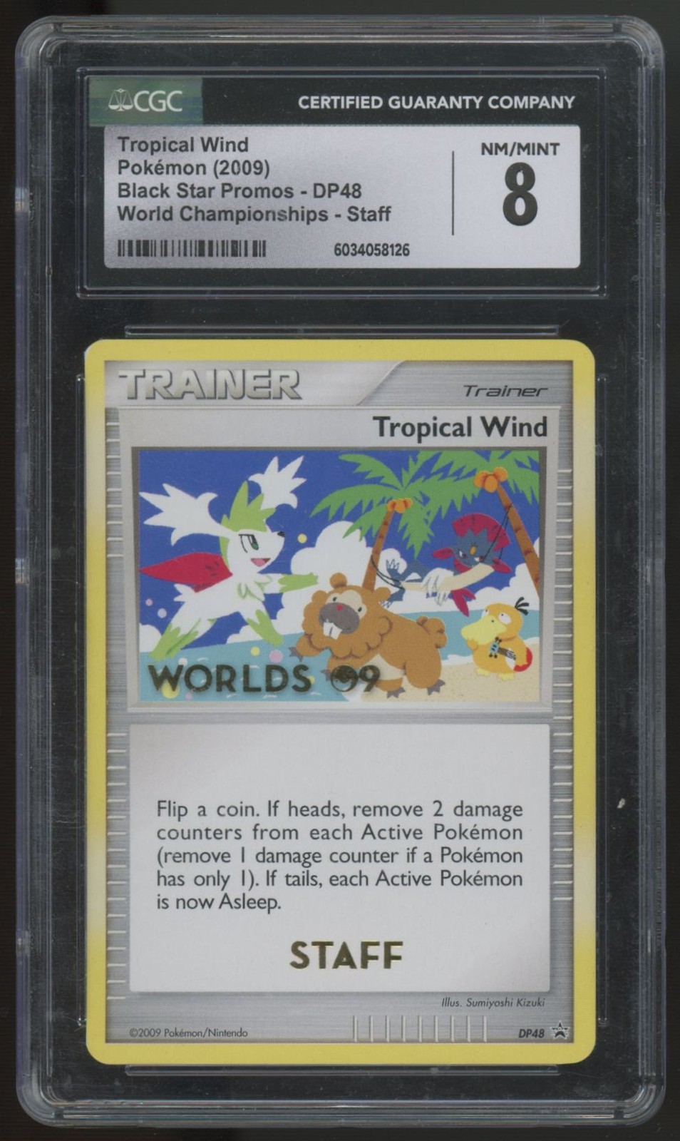 2009 Pokemon Tropical Wind World Championships Staff Promo DP48 CGC 8
