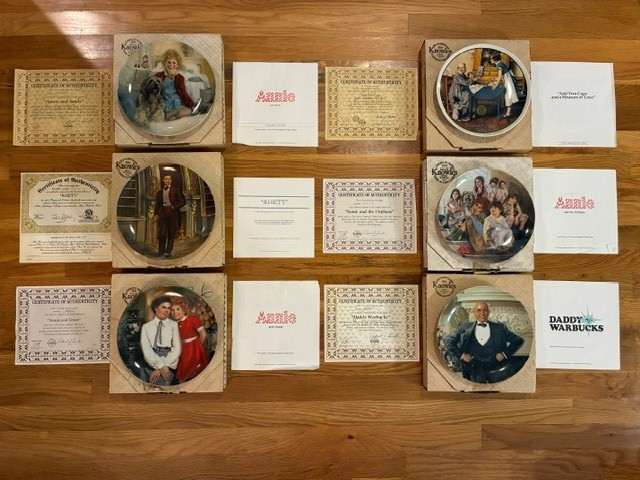 6 Assorted Knowles Bradford Exchange Collector Plates with Boxes & Certificates