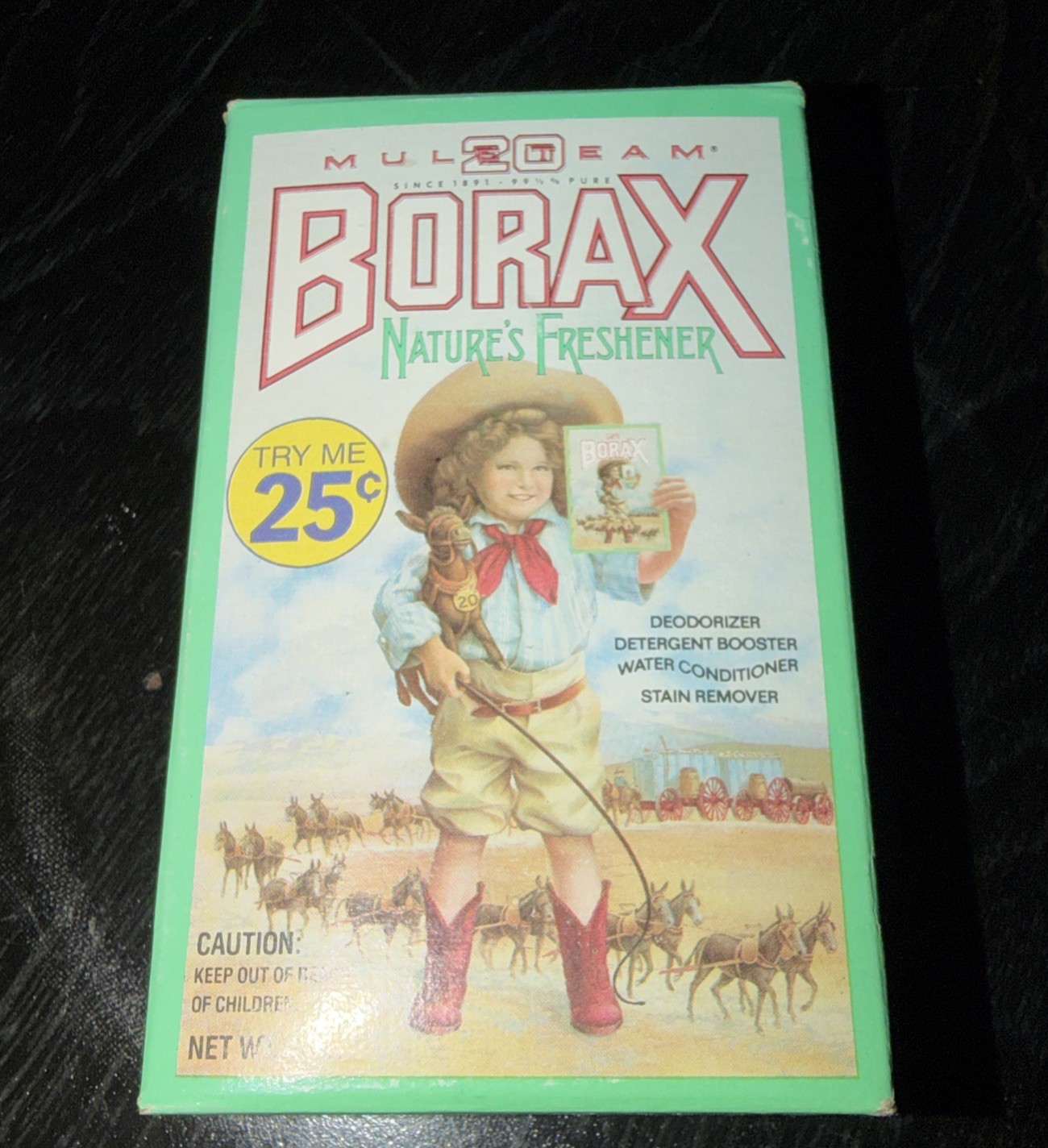 VINTAGE NOS 20 MULE TEAM BORAX NATURE\'S FRESHENER NET WT. 4OZ.